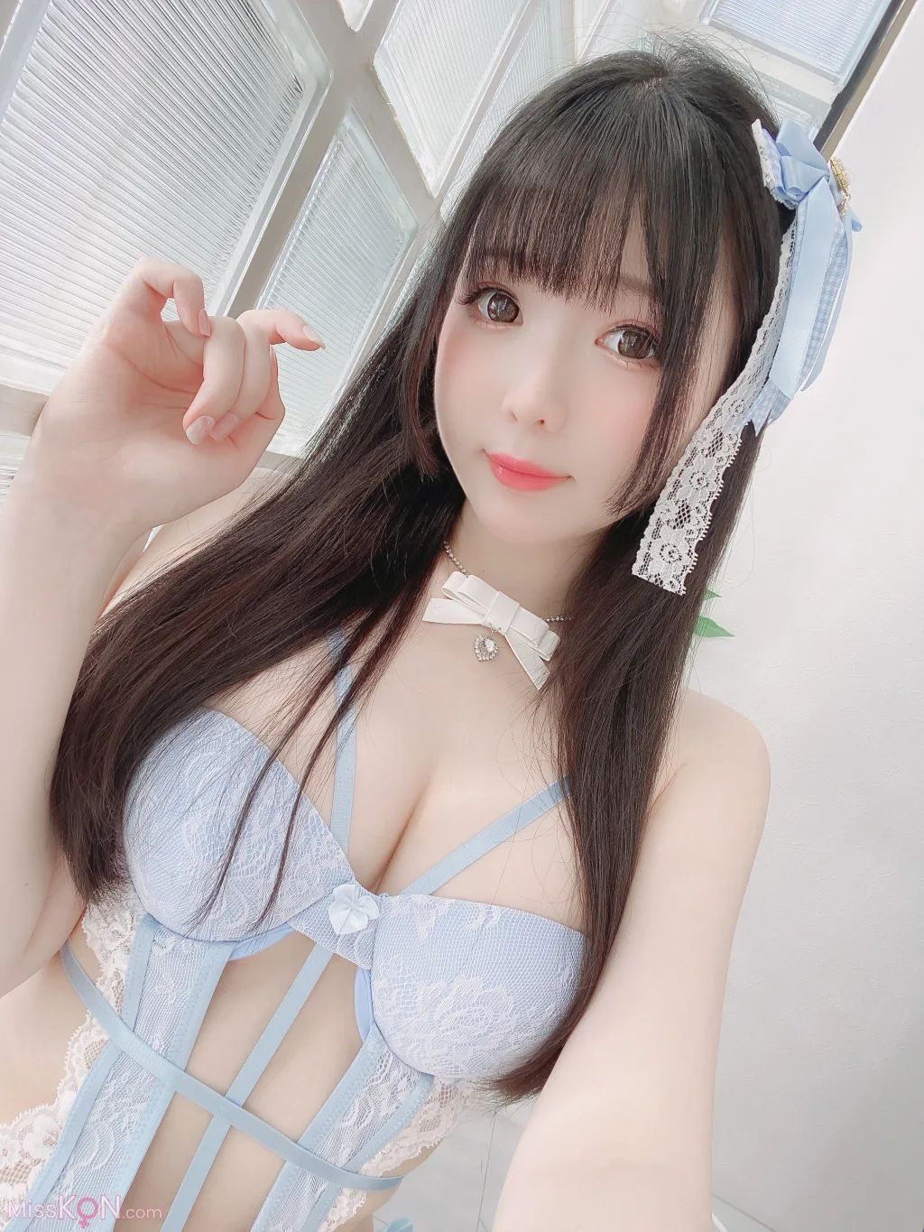 Coser@霜月shimo_ Blue Lingerie