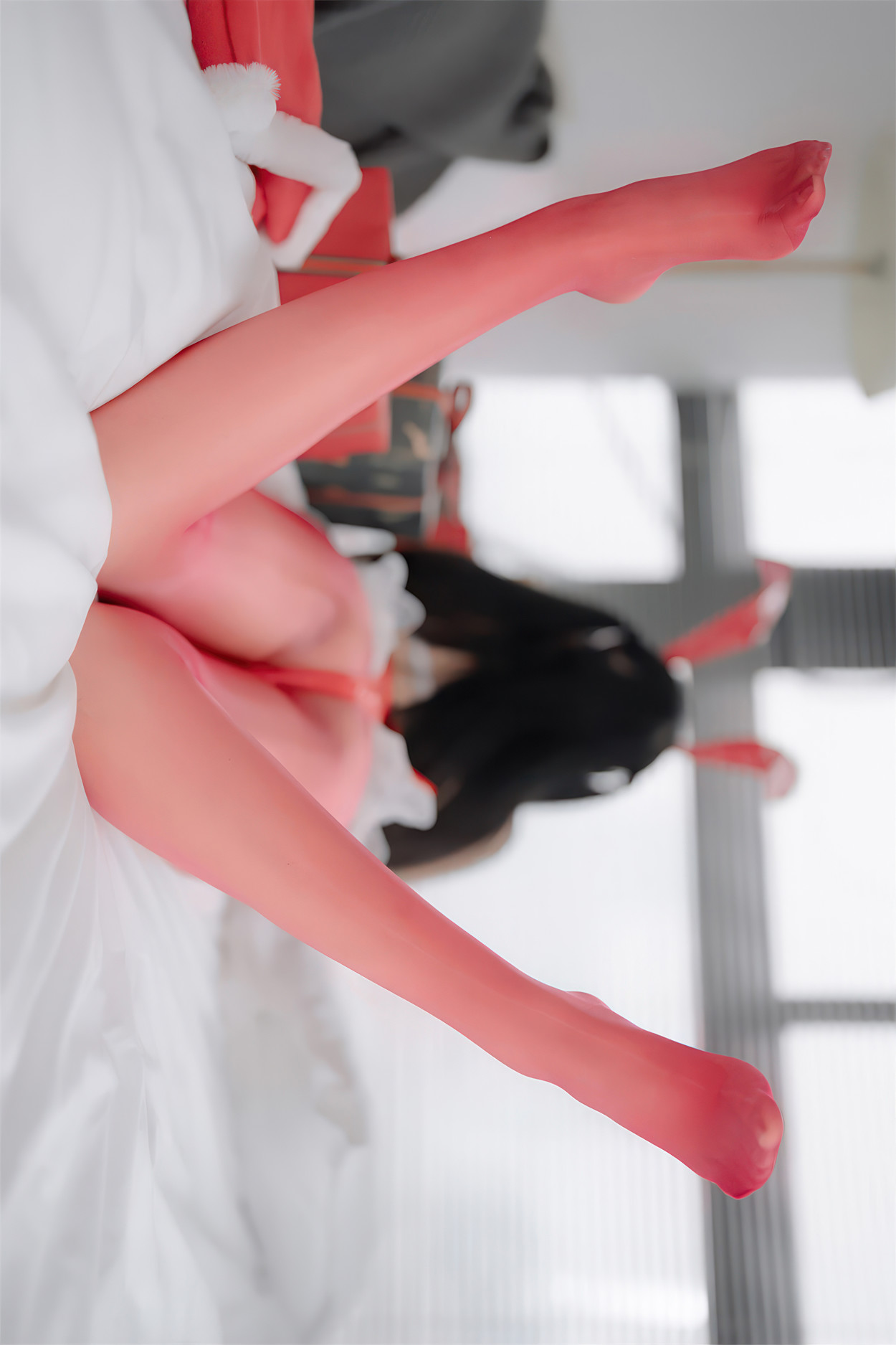 Cosplay 轩萧学姐 圣诞红丝兔女郎