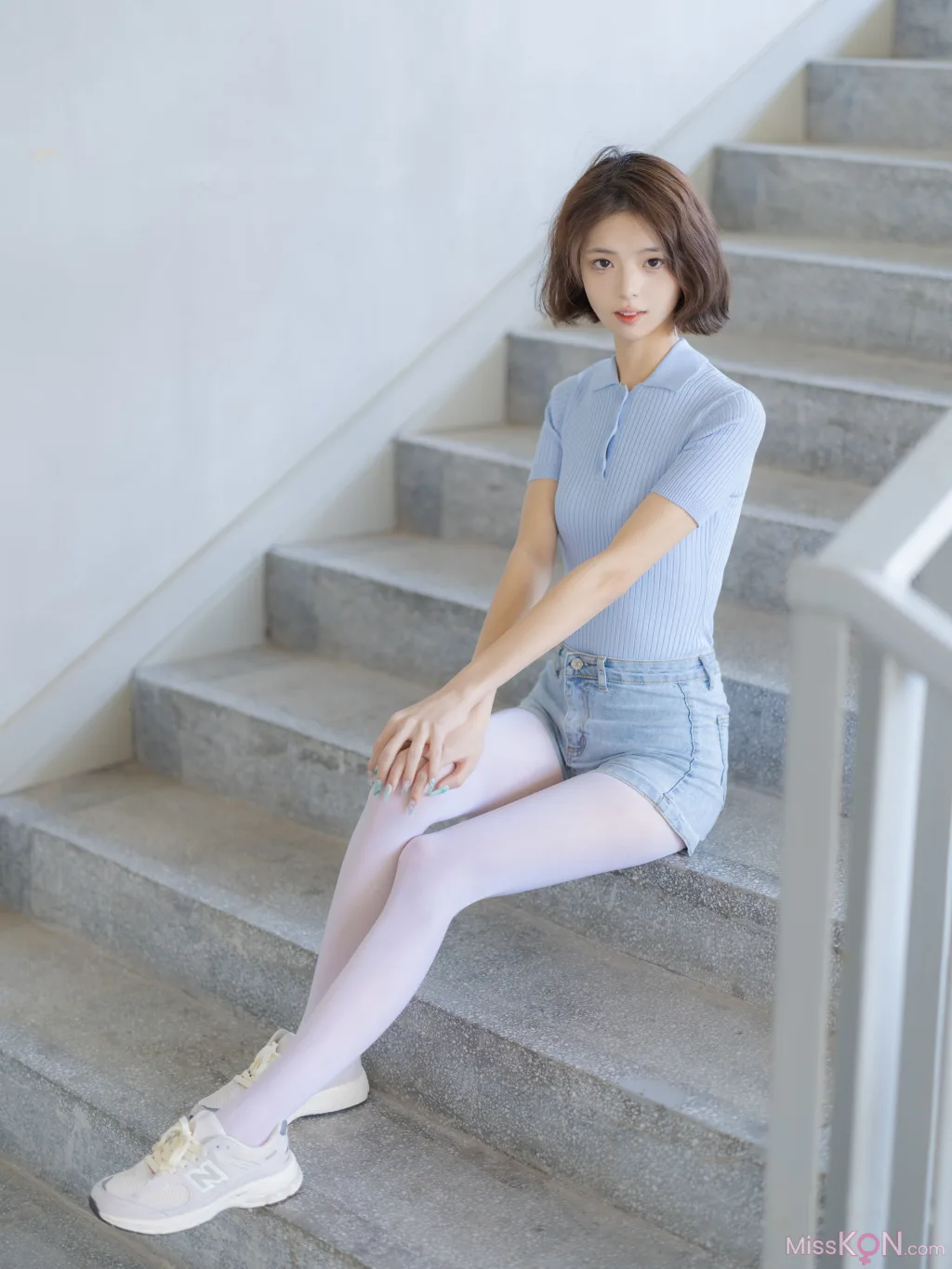 [森萝财团写真] 媛媛 试拍 15D超薄白丝
