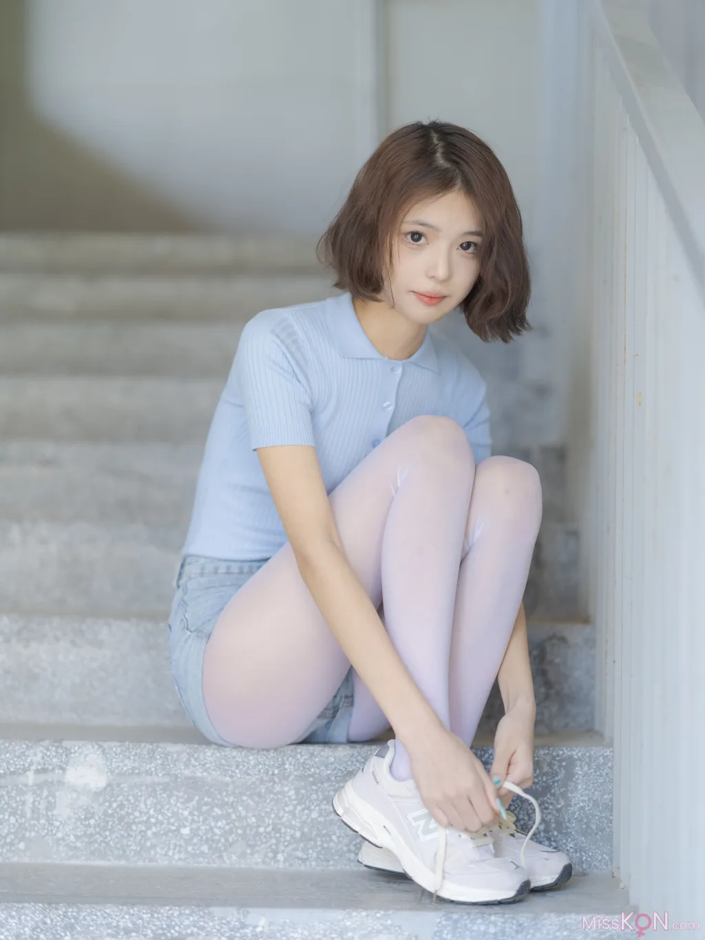 [森萝财团写真] 媛媛 试拍 15D超薄白丝