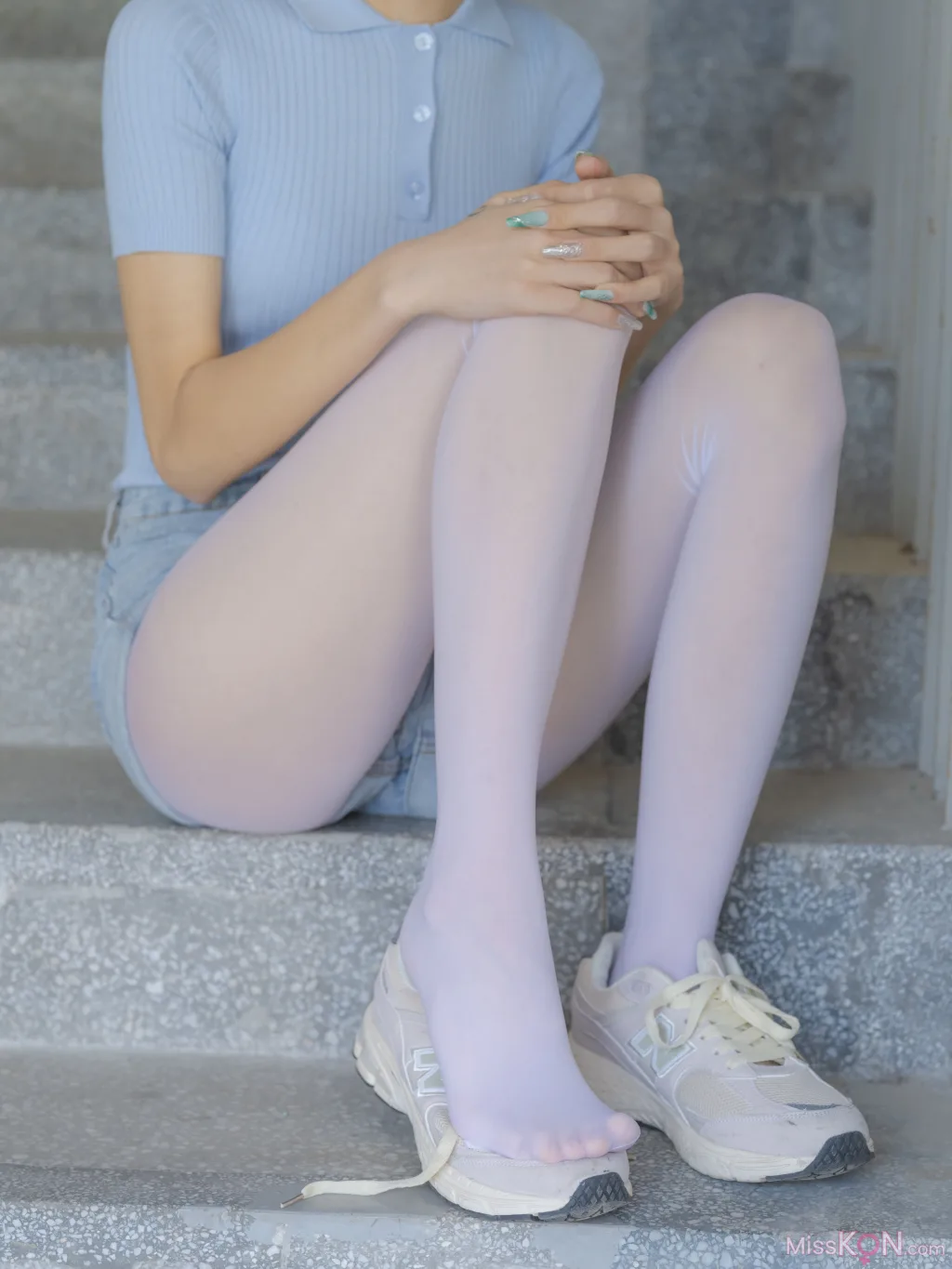 [森萝财团写真] 媛媛 试拍 15D超薄白丝