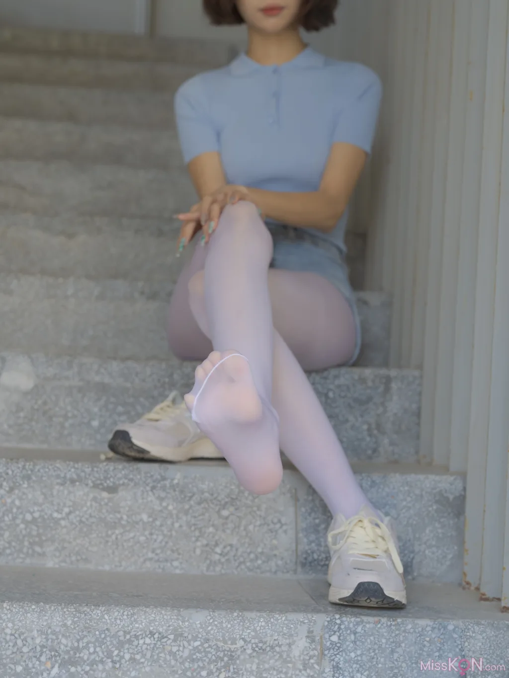 [森萝财团写真] 媛媛 试拍 15D超薄白丝