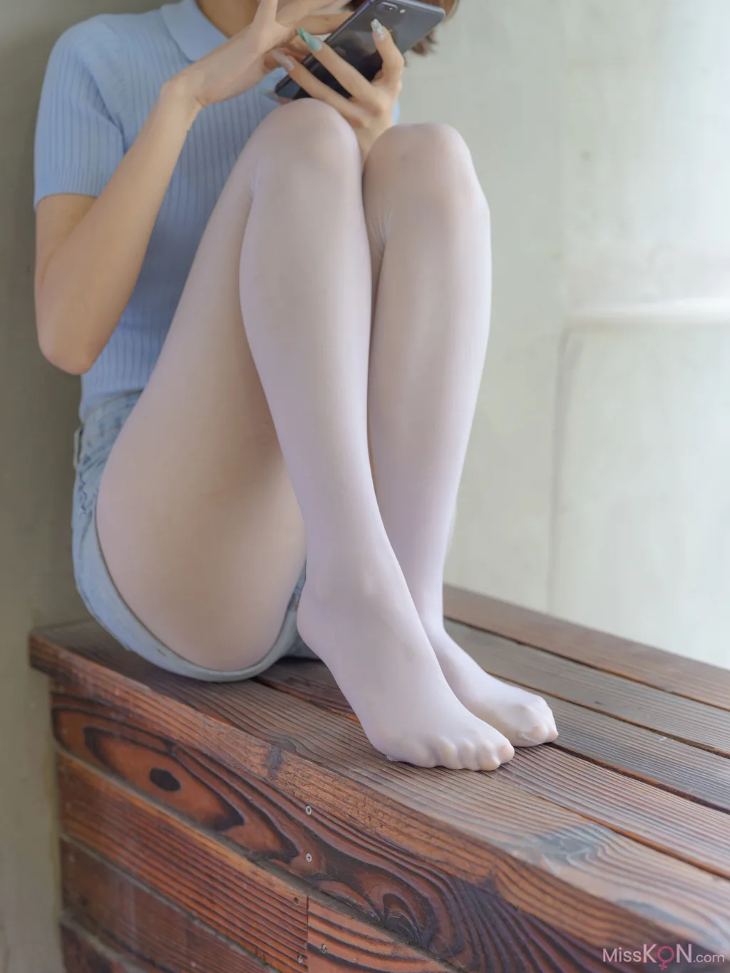 [森萝财团写真] 媛媛 试拍 15D超薄白丝