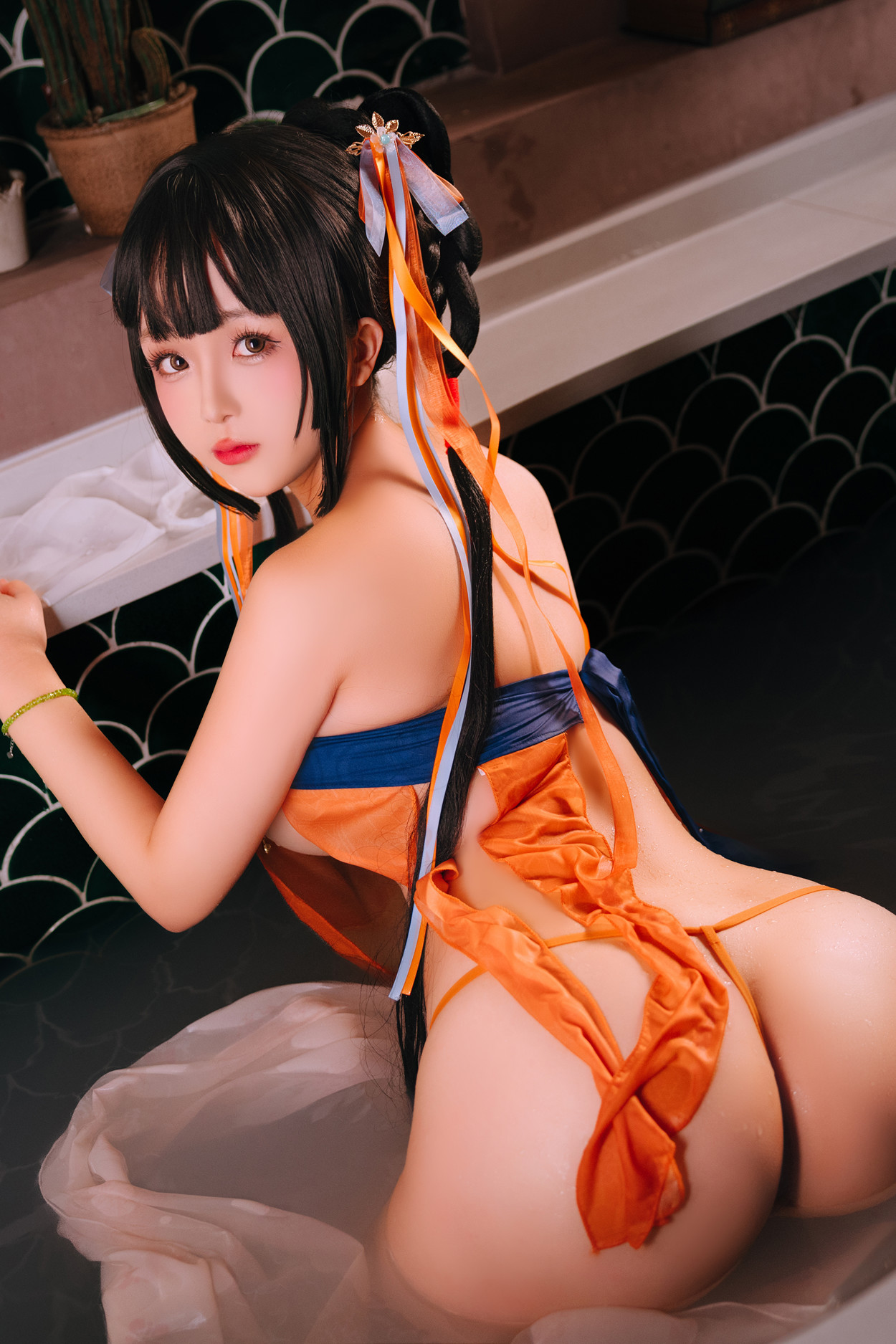 Cosplay Rinaijiao日奈娇 鸳鸯浴 Set.01