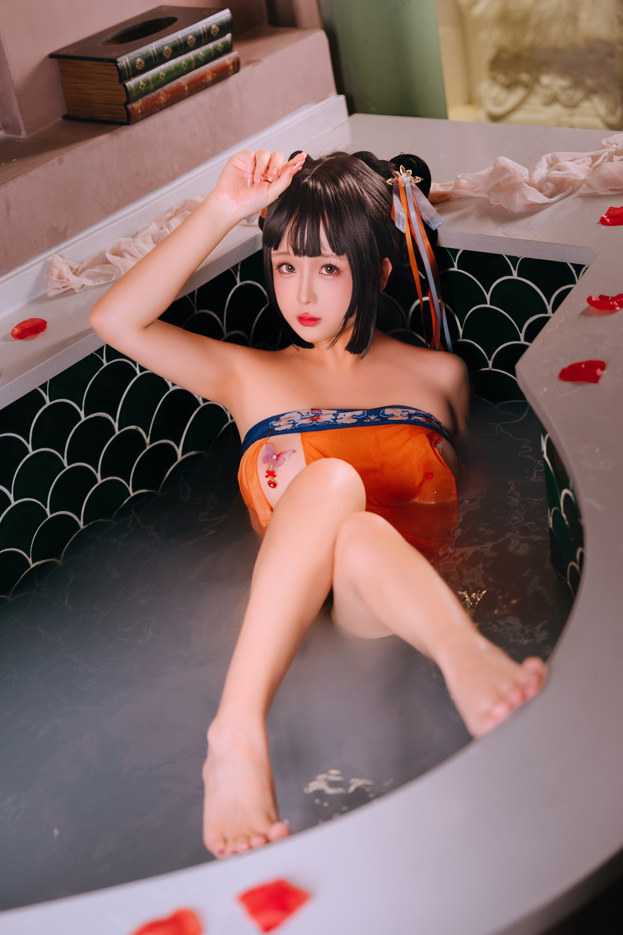 Cosplay Rinaijiao日奈娇 鸳鸯浴 Set.01