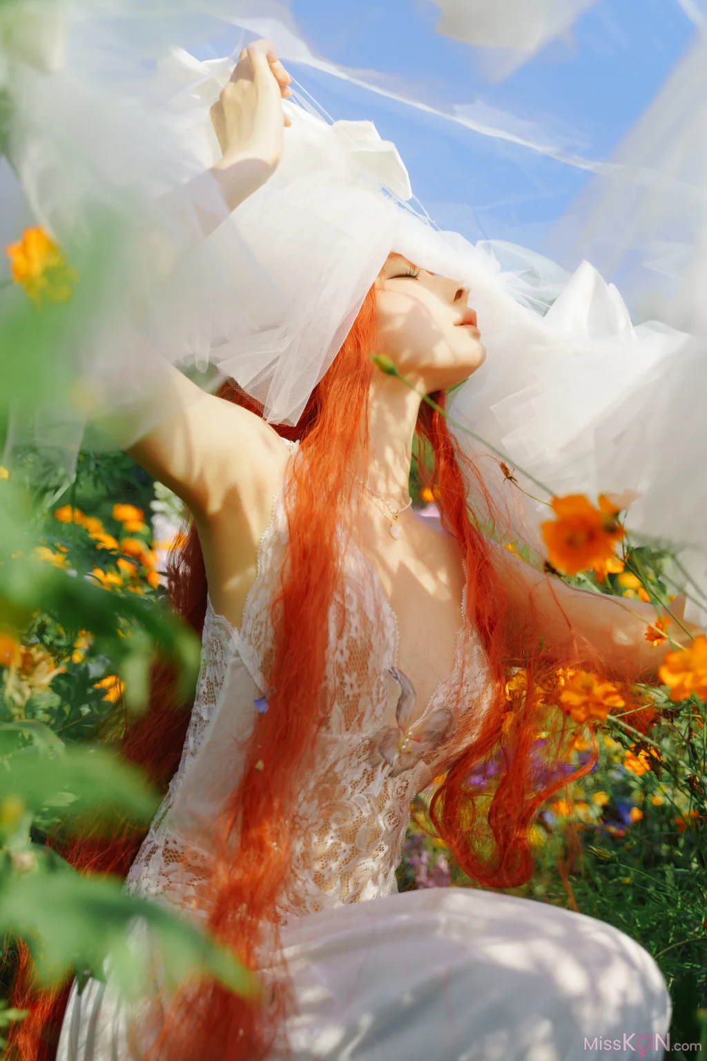 Coser@蠢沫沫 (chunmomo)_ 花丛婚纱