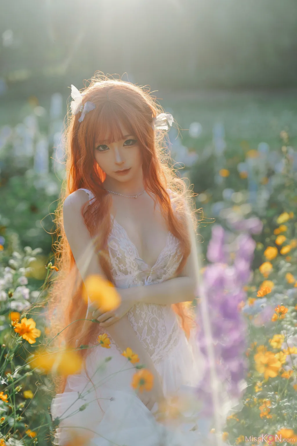 Coser@蠢沫沫 (chunmomo)_ 花丛婚纱