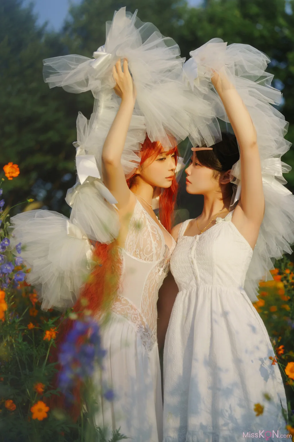 Coser@蠢沫沫 (chunmomo)_ 花丛婚纱