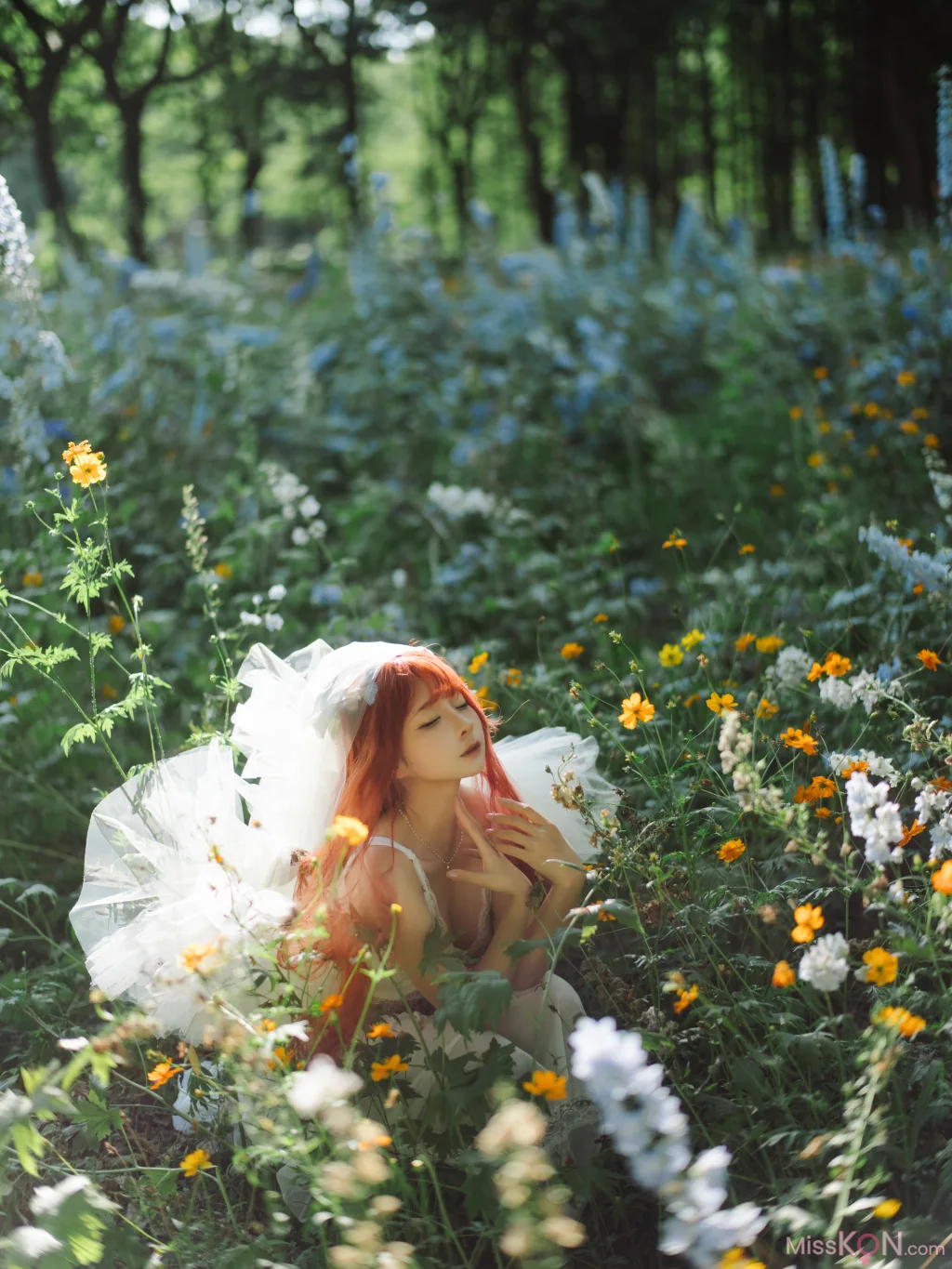 Coser@蠢沫沫 (chunmomo)_ 花丛婚纱