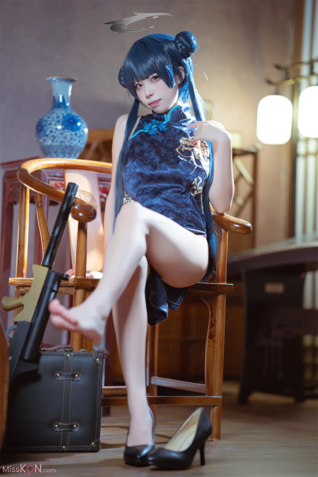 Coser@三無人型_ 蔚蓝档案 龙华妃咲 旗袍