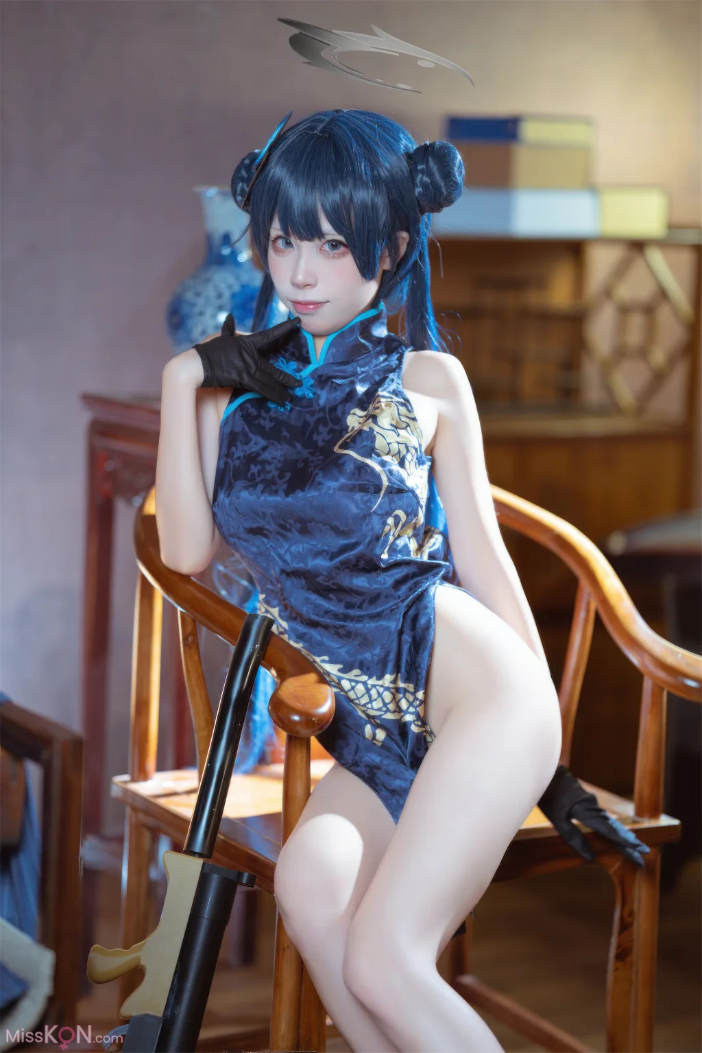 Coser@三無人型_ 蔚蓝档案 龙华妃咲 旗袍
