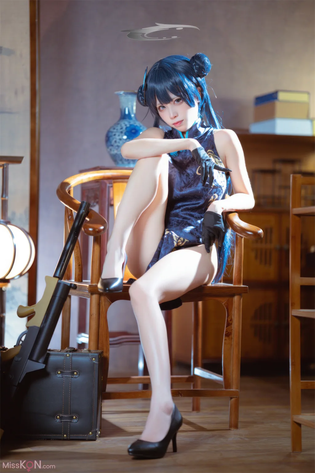 Coser@三無人型_ 蔚蓝档案 龙华妃咲 旗袍