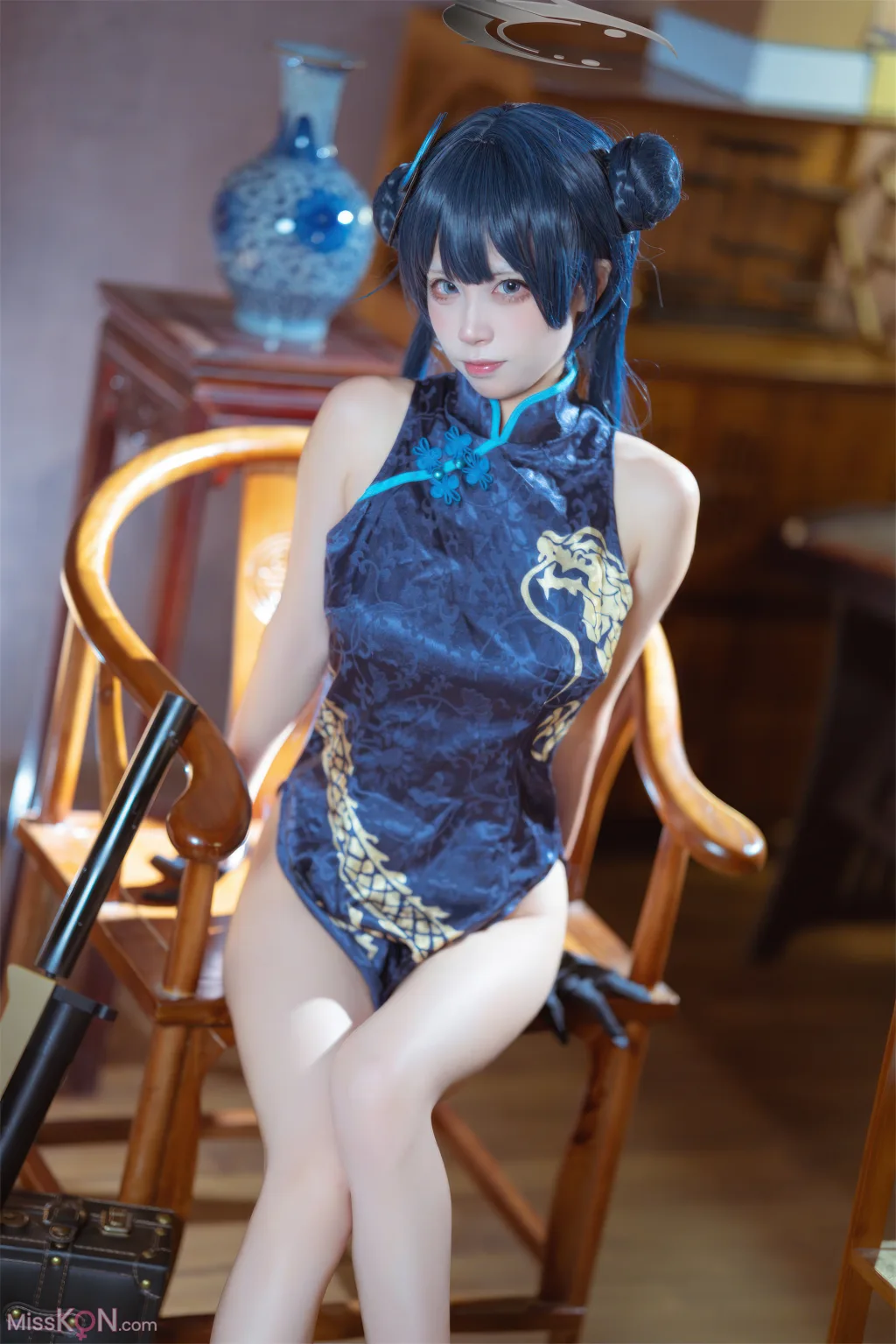Coser@三無人型_ 蔚蓝档案 龙华妃咲 旗袍