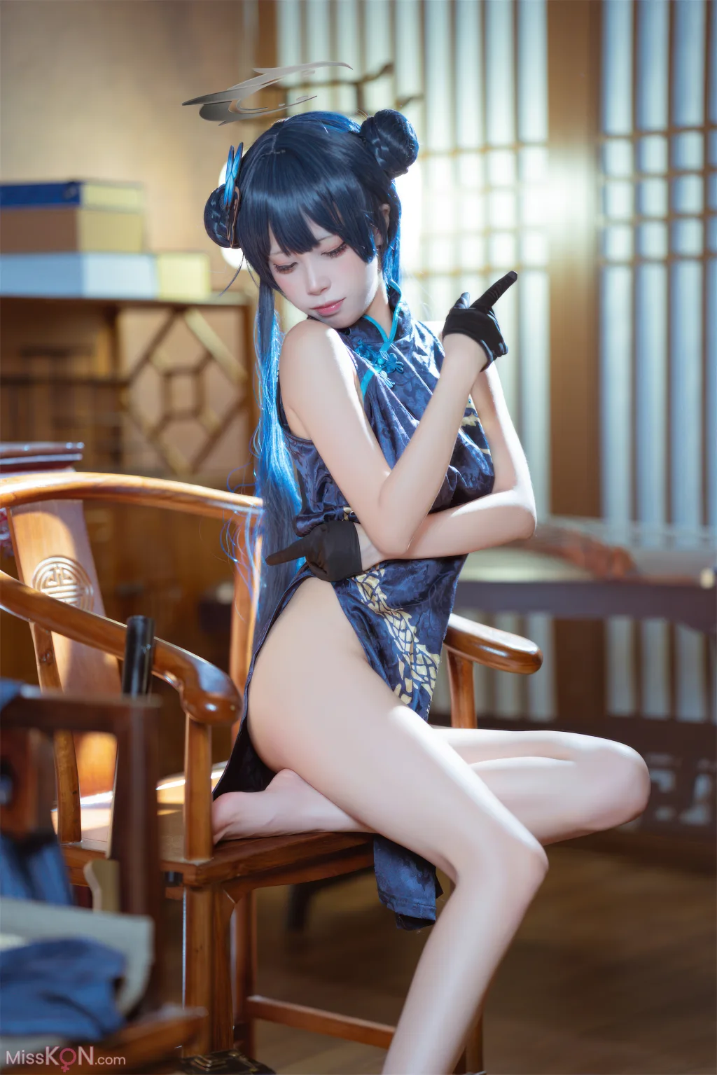 Coser@三無人型_ 蔚蓝档案 龙华妃咲 旗袍