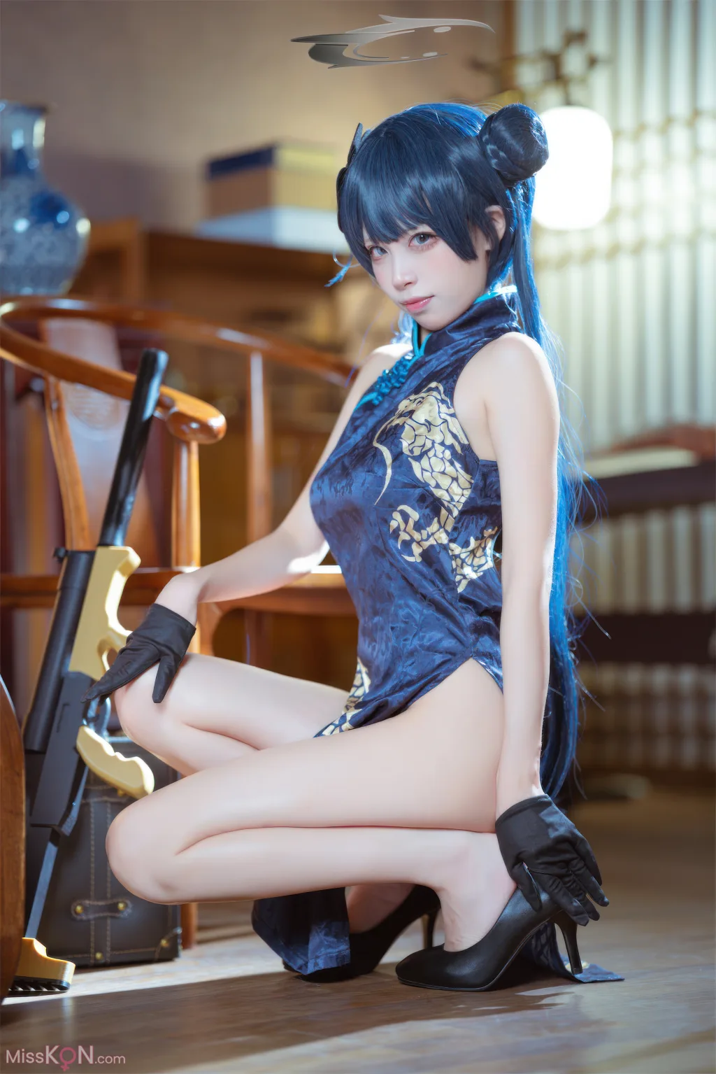 Coser@三無人型_ 蔚蓝档案 龙华妃咲 旗袍