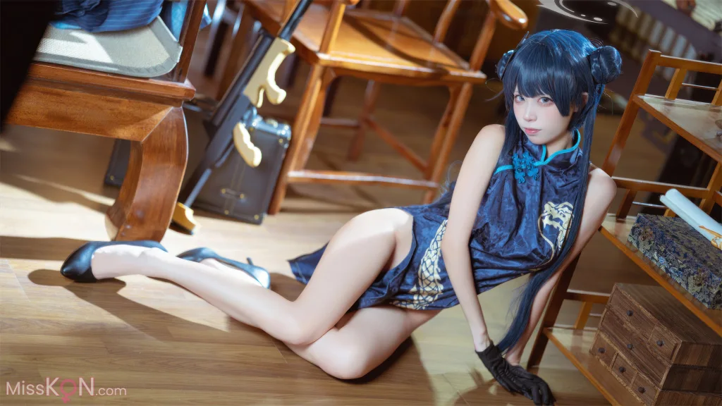 Coser@三無人型_ 蔚蓝档案 龙华妃咲 旗袍