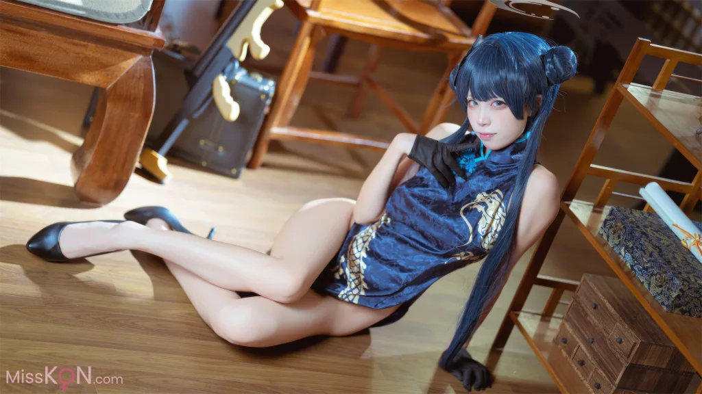 Coser@三無人型_ 蔚蓝档案 龙华妃咲 旗袍