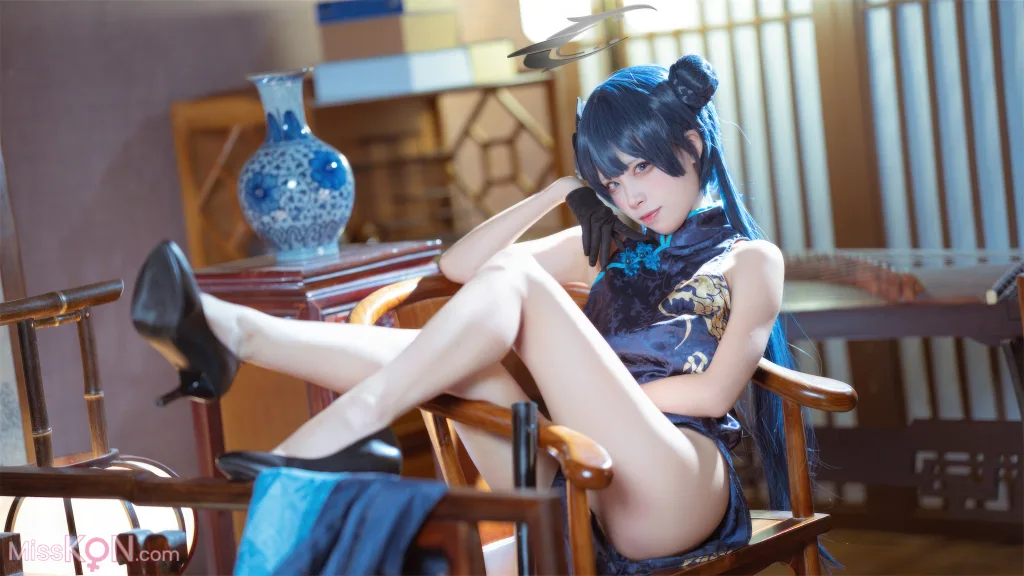 Coser@三無人型_ 蔚蓝档案 龙华妃咲 旗袍