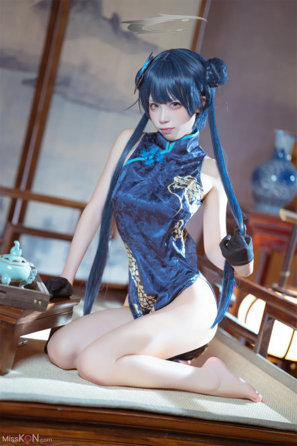 Coser@三無人型_ 蔚蓝档案 龙华妃咲 旗袍