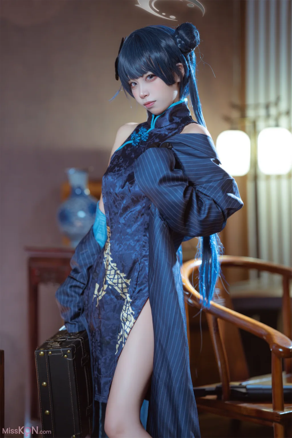 Coser@三無人型_ 蔚蓝档案 龙华妃咲 旗袍