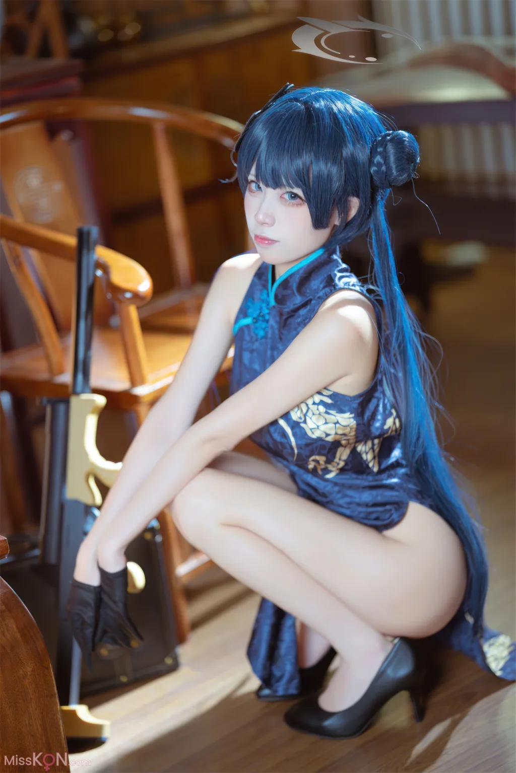 Coser@三無人型_ 蔚蓝档案 龙华妃咲 旗袍