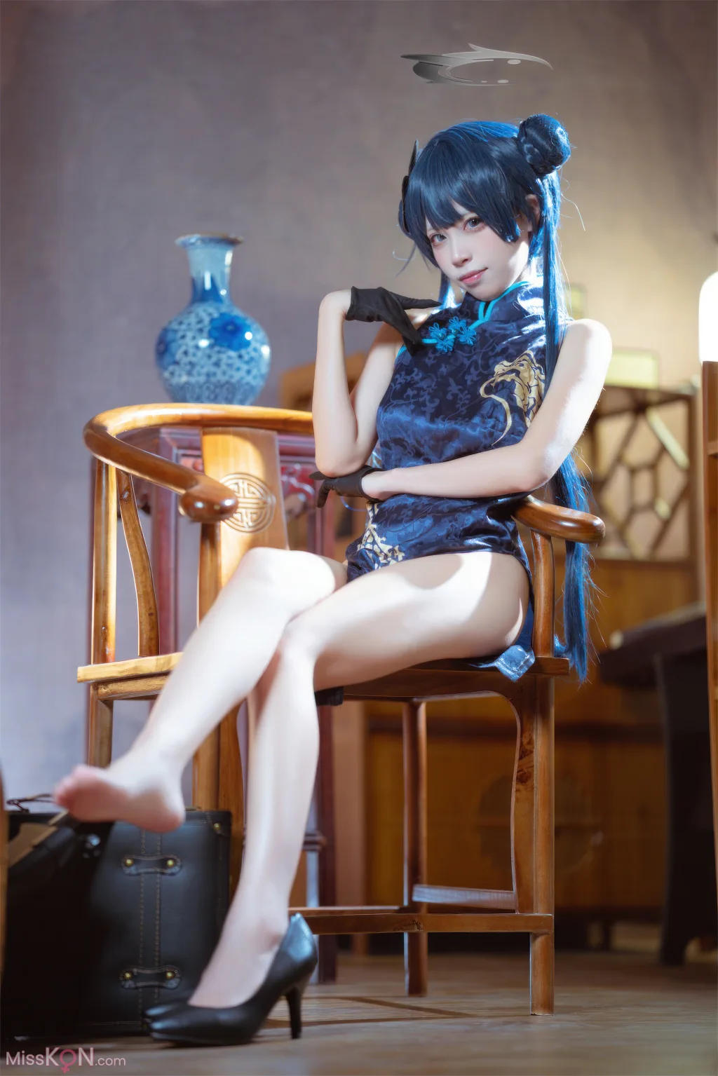 Coser@三無人型_ 蔚蓝档案 龙华妃咲 旗袍