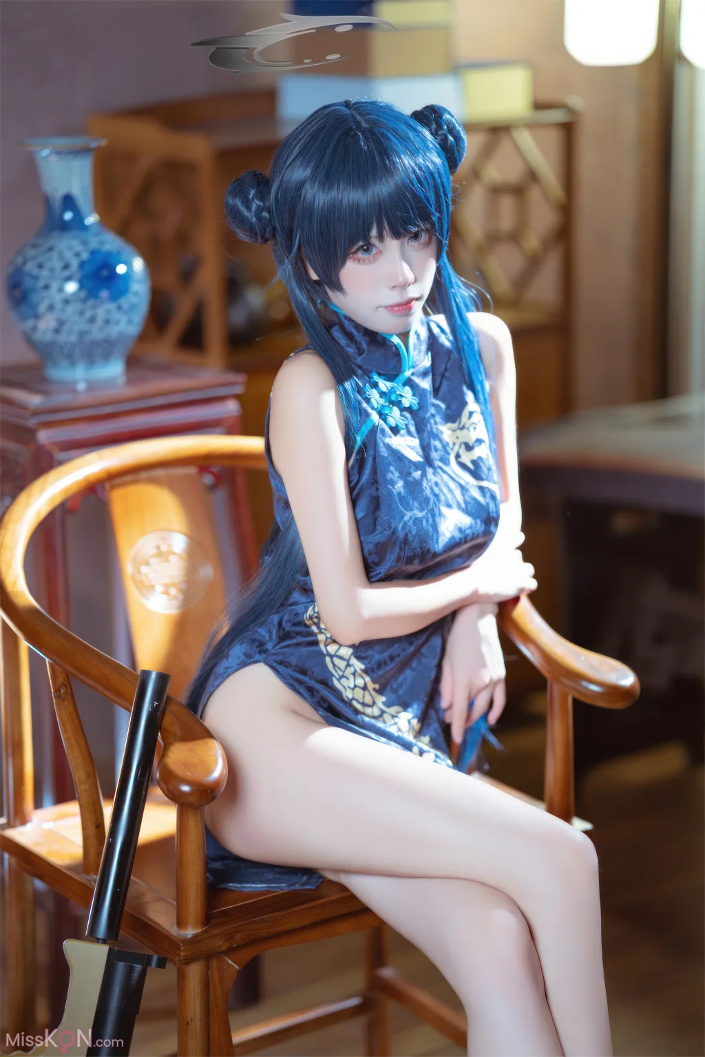 Coser@三無人型_ 蔚蓝档案 龙华妃咲 旗袍