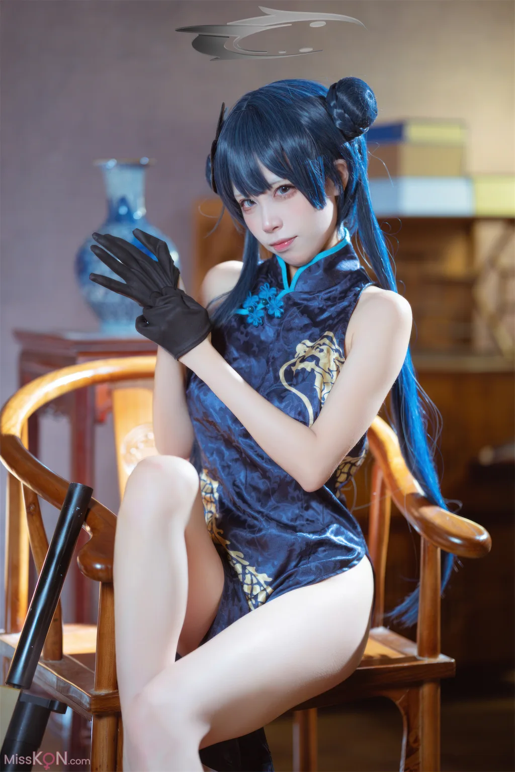 Coser@三無人型_ 蔚蓝档案 龙华妃咲 旗袍