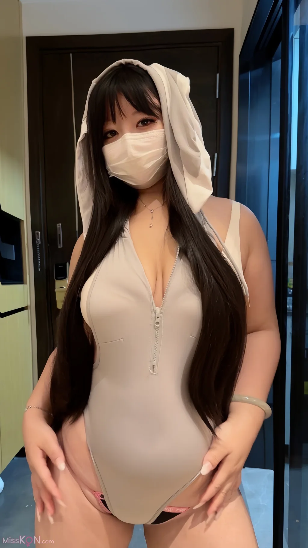 Coser@智惠姐姐_ 情趣连体粉嫩丁