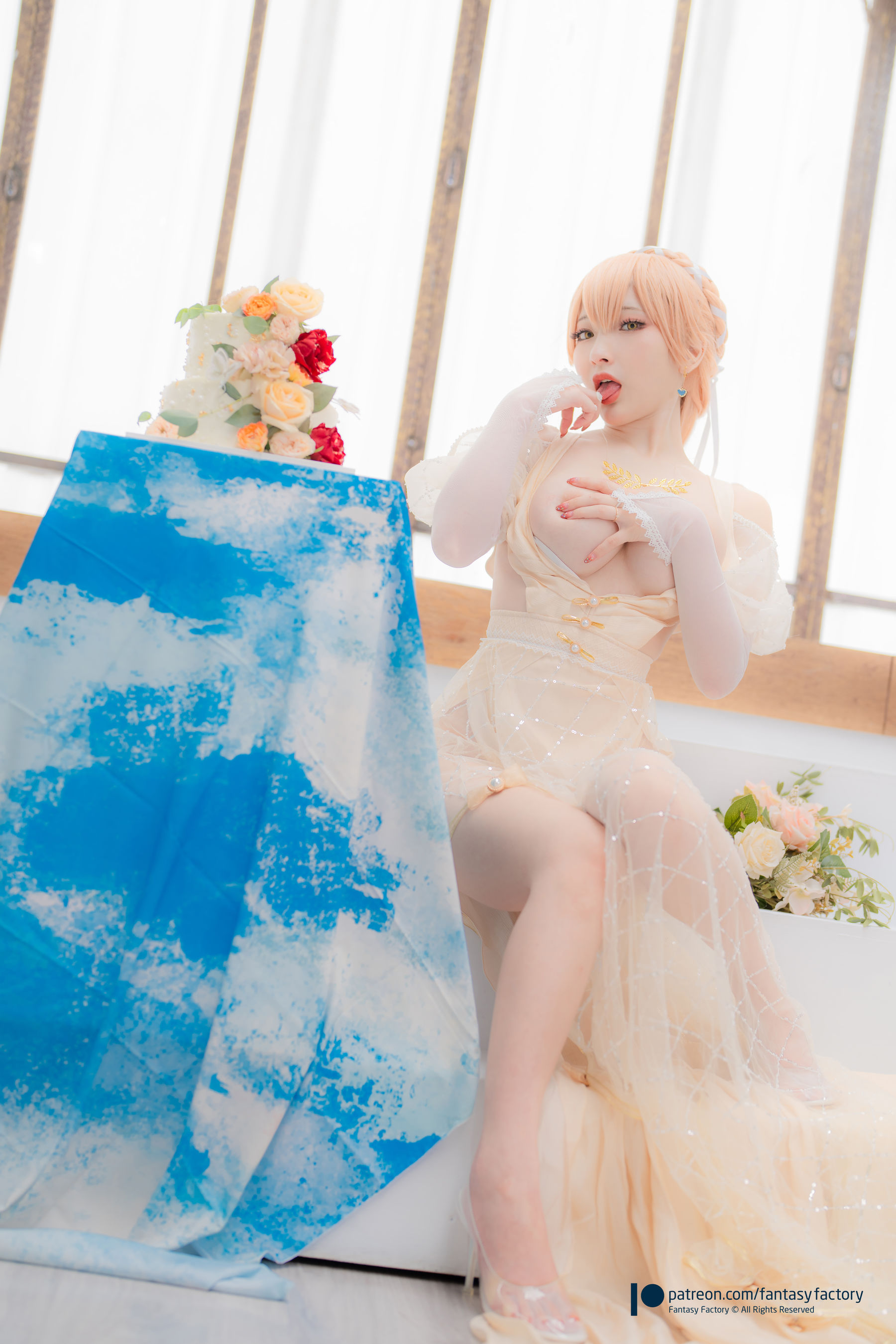 [Fantasy Factory] 小丁 Cosplay写真 - 2022.02 Ots-14 Wedding dress