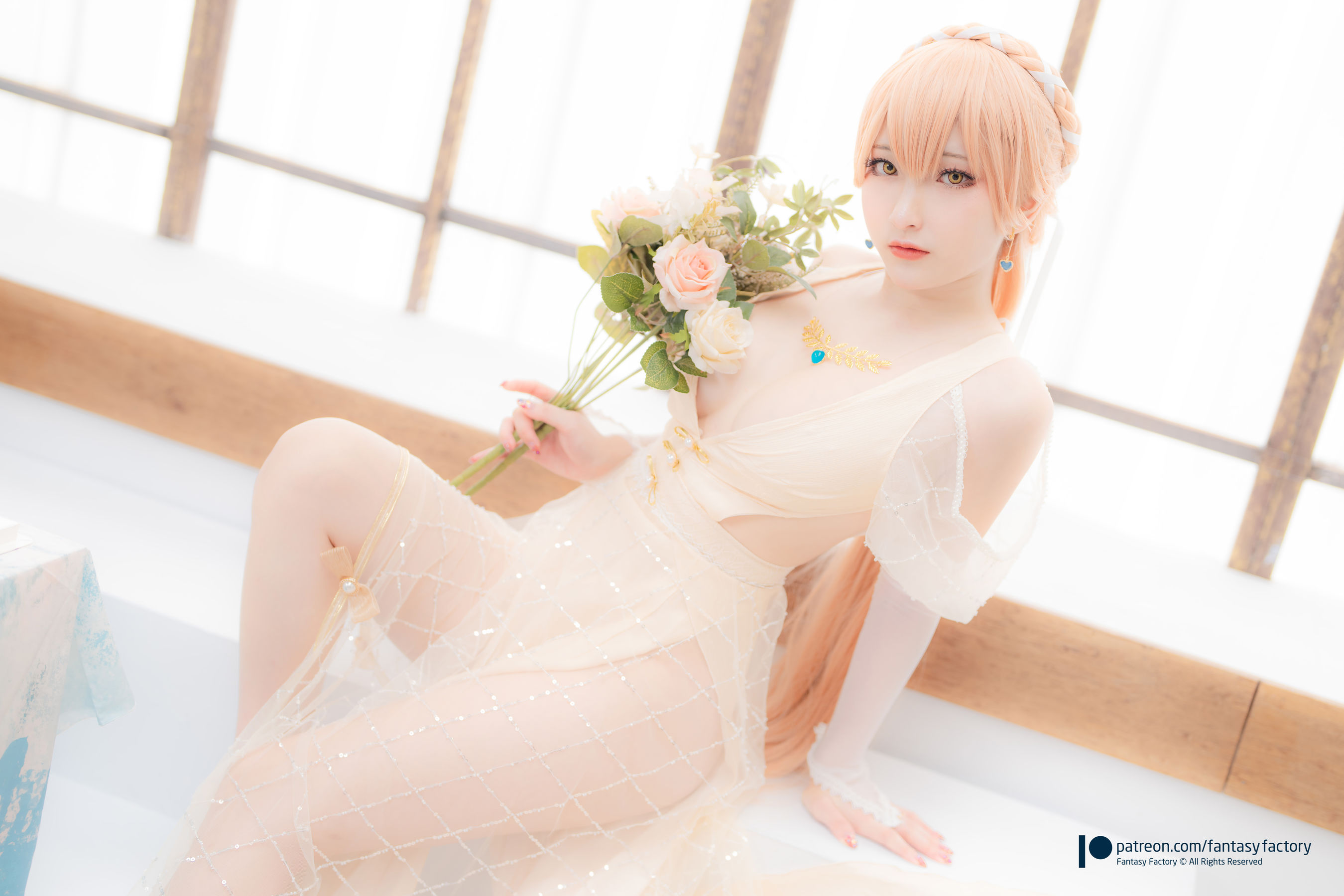 [Fantasy Factory] 小丁 Cosplay写真 - 2022.02 Ots-14 Wedding dress