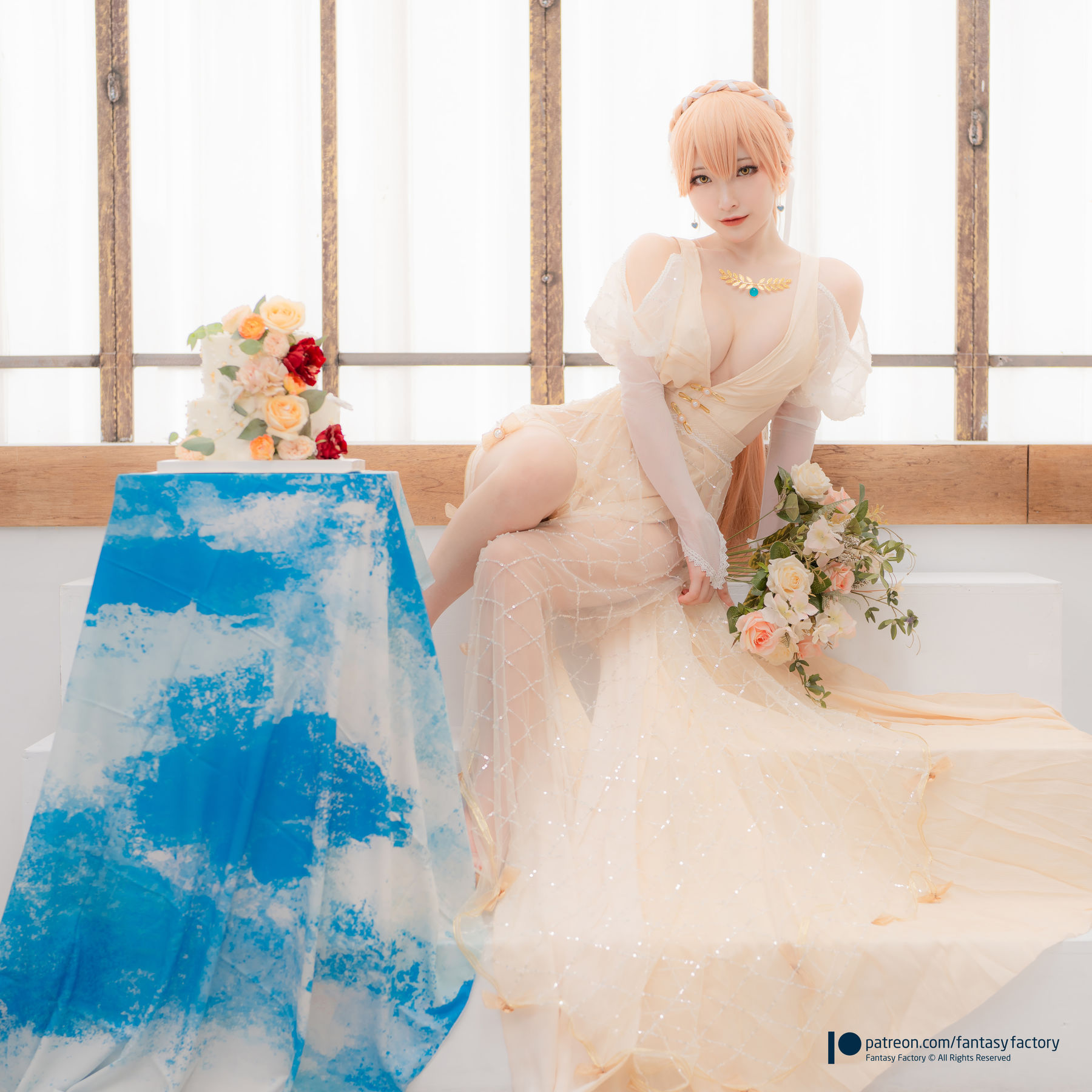 [Fantasy Factory] 小丁 Cosplay写真 - 2022.02 Ots-14 Wedding dress