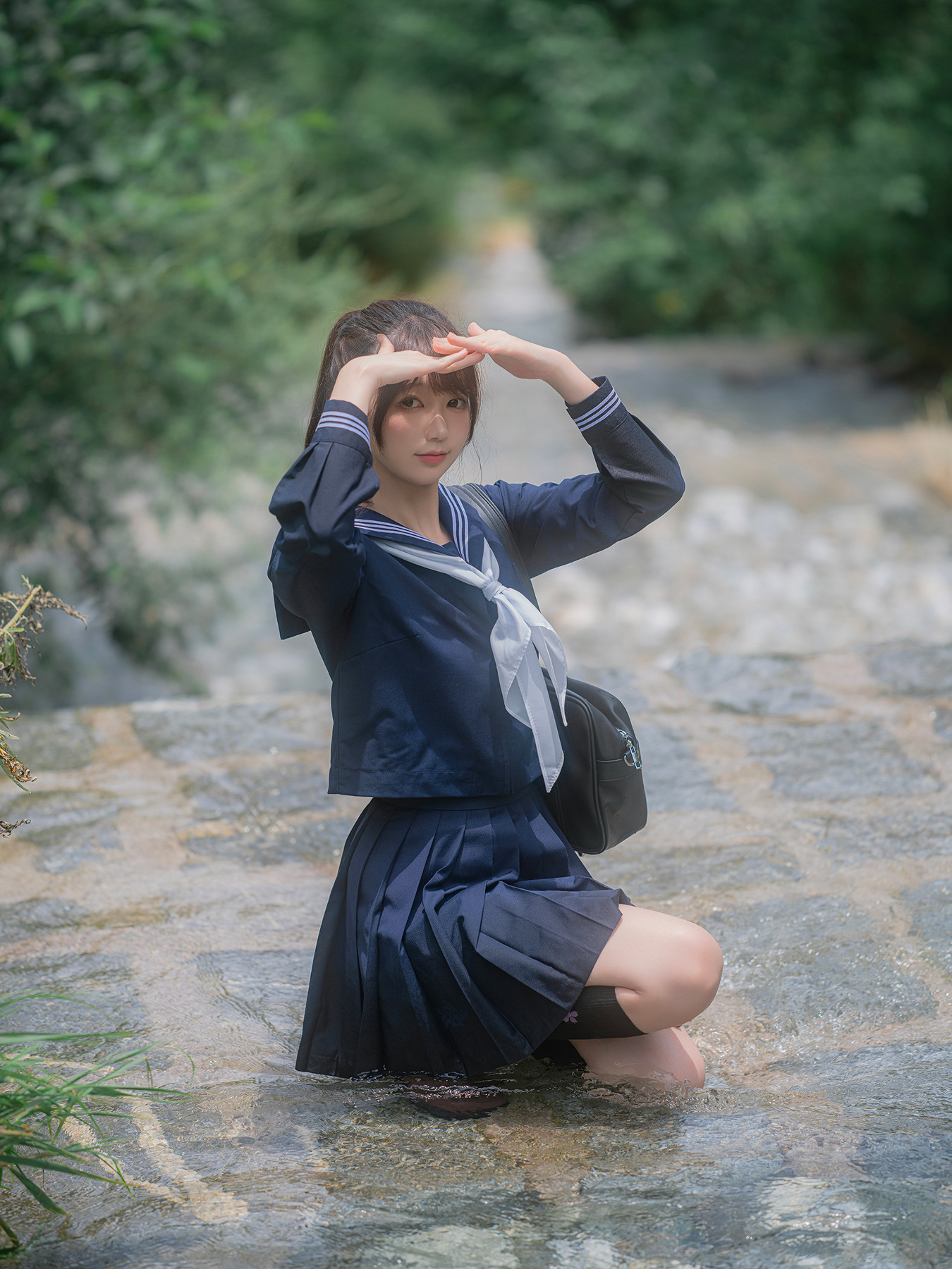 Cosplay Nagisa魔物喵 – 川で水遊び Set.02