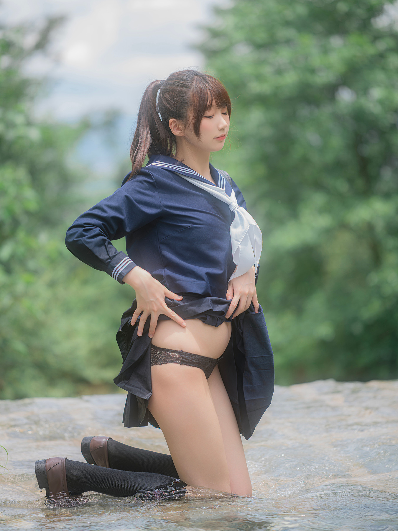 Cosplay Nagisa魔物喵 – 川で水遊び Set.02