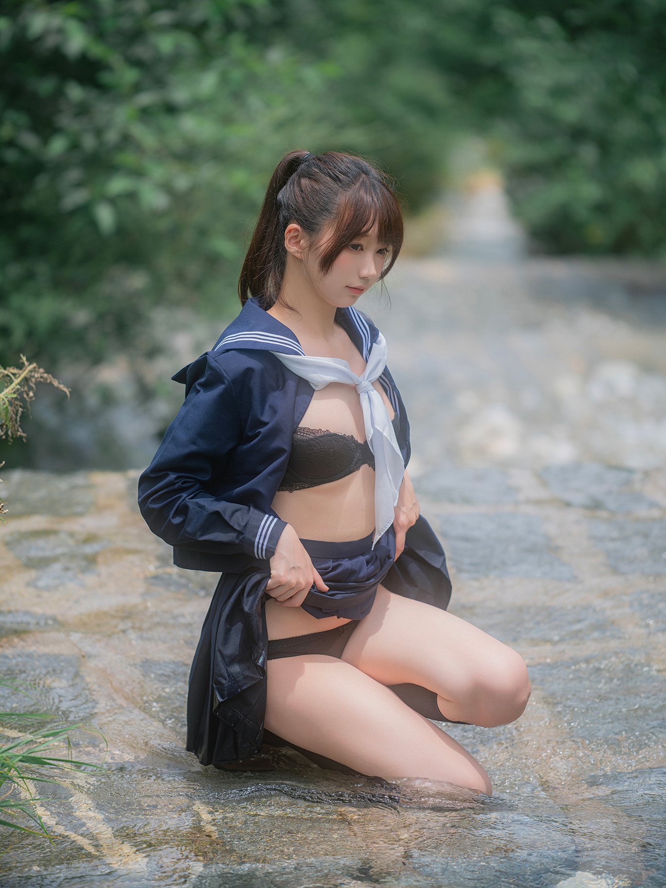 Cosplay Nagisa魔物喵 – 川で水遊び Set.02
