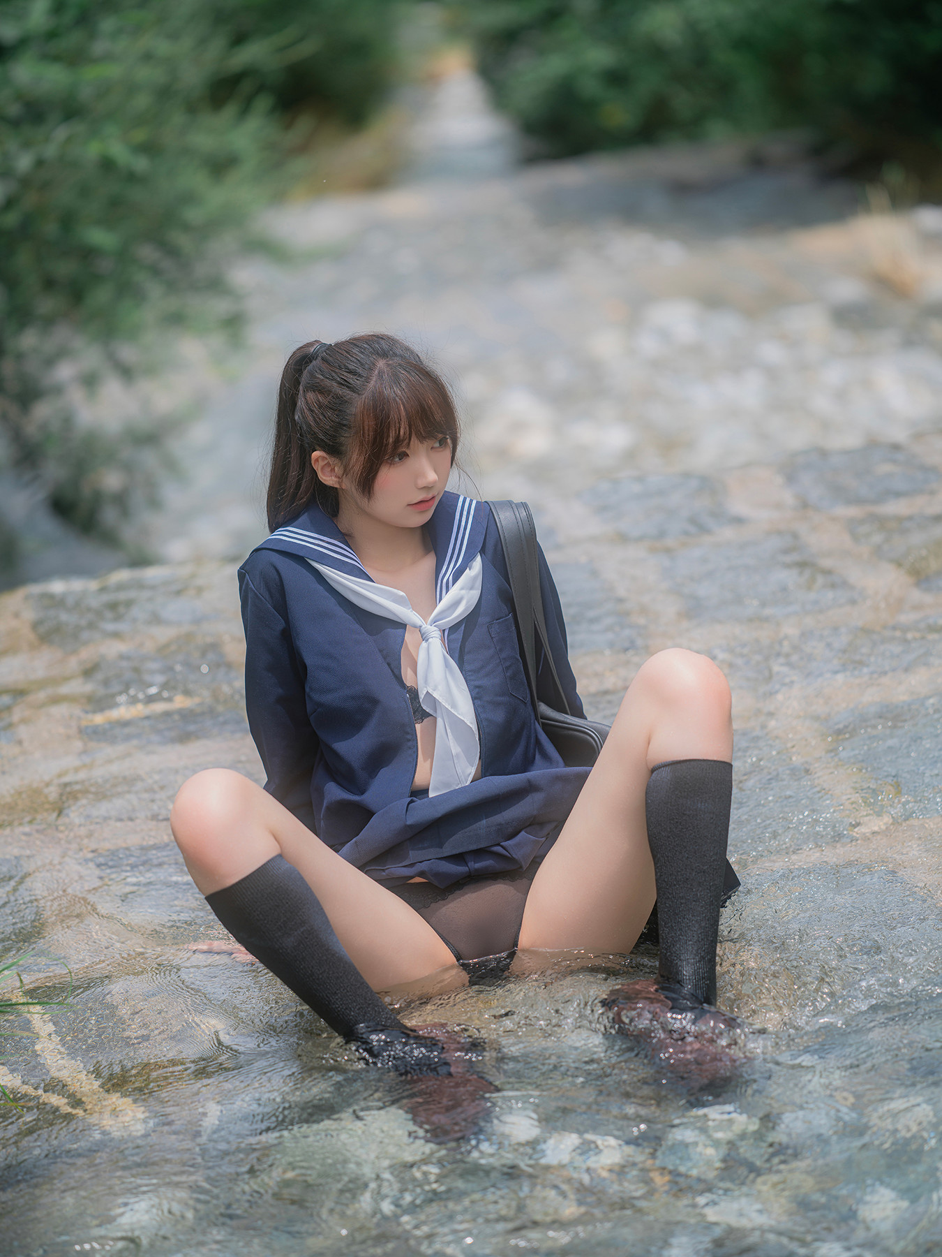Cosplay Nagisa魔物喵 – 川で水遊び Set.02