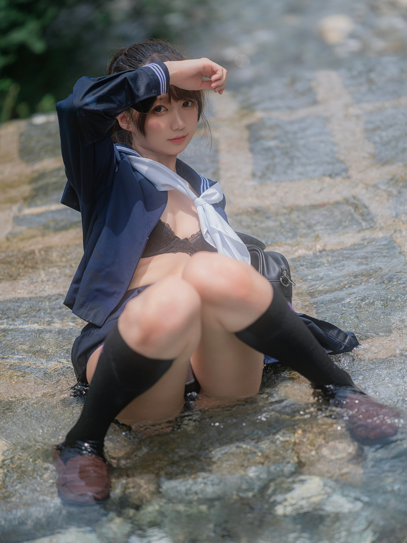 Cosplay Nagisa魔物喵 – 川で水遊び Set.02