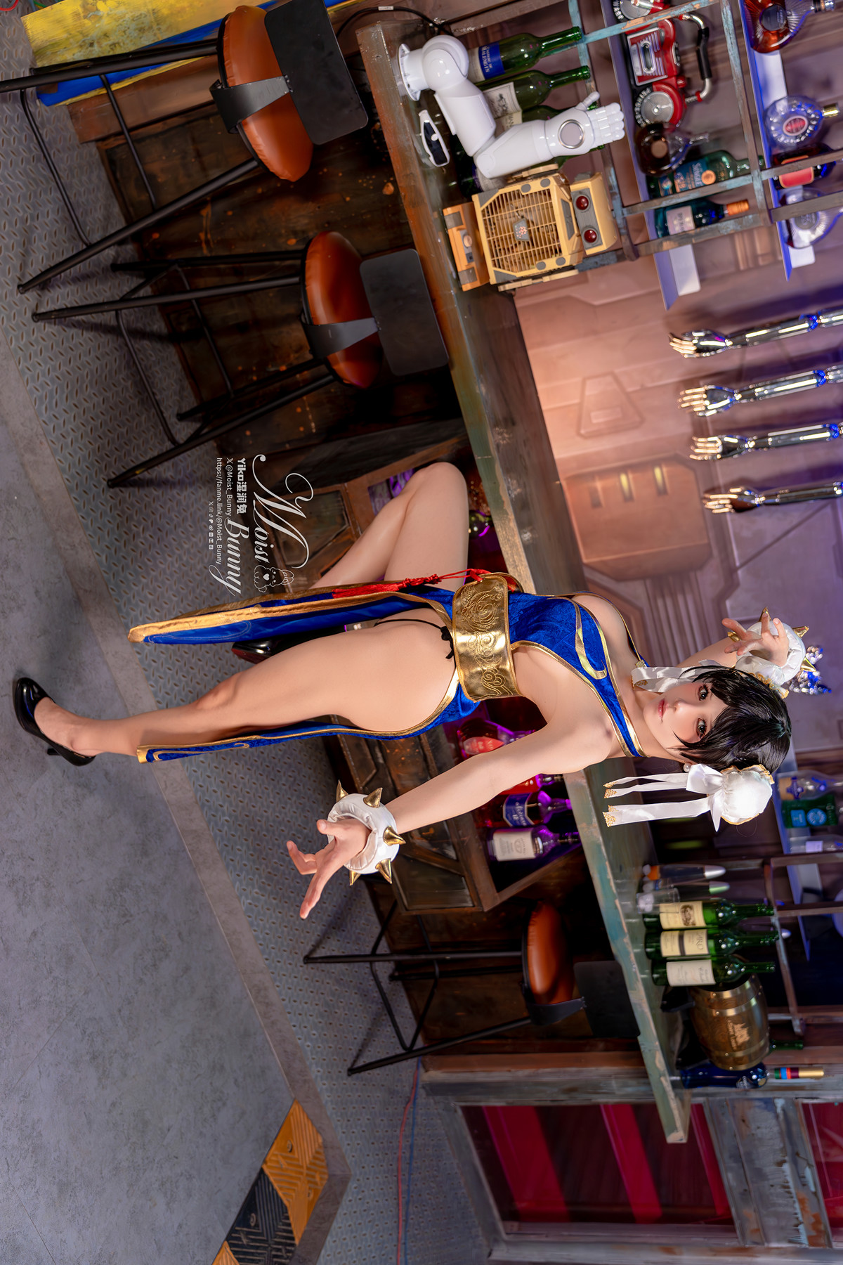 Cosplay 黏黏团子兔 – 2月作品『街霸-春丽』桃花旗袍 Set.01
