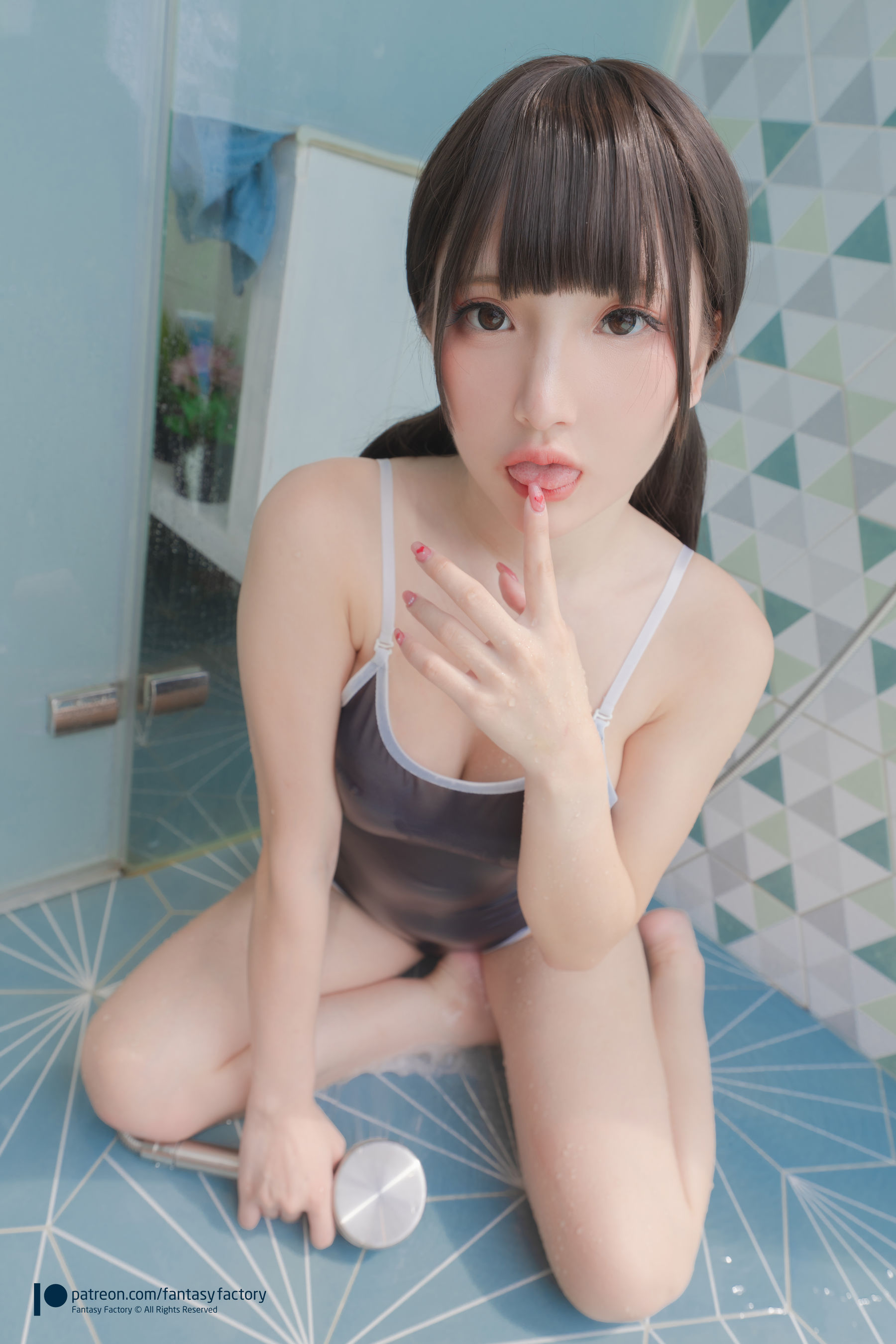 [Fantasy Factory] 小丁 Cosplay写真 - 2022.01 transparent school swimsuit