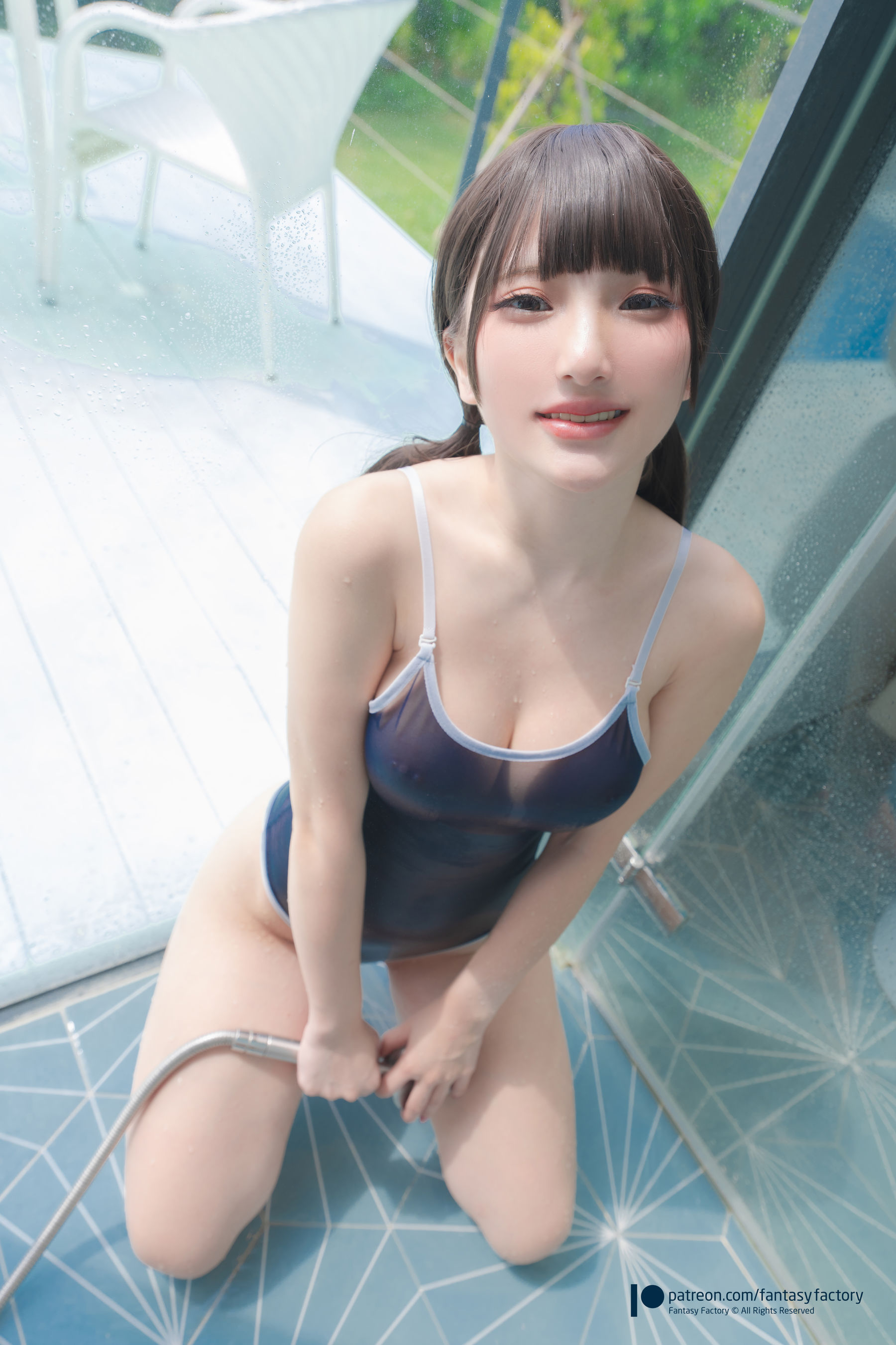 [Fantasy Factory] 小丁 Cosplay写真 - 2022.01 transparent school swimsuit