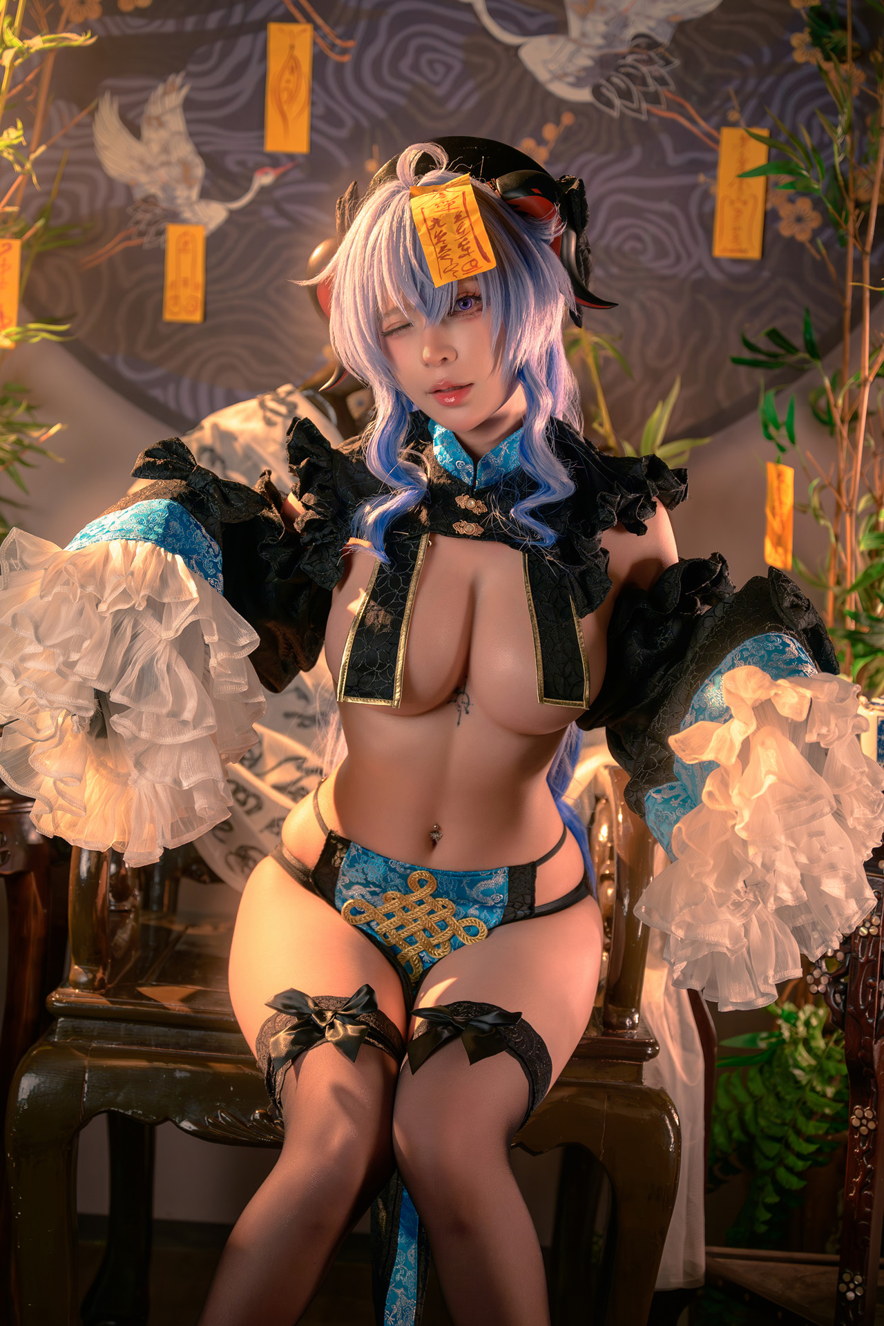 Cosplay Umeko.J – Ganyu Jiangshi Set.02