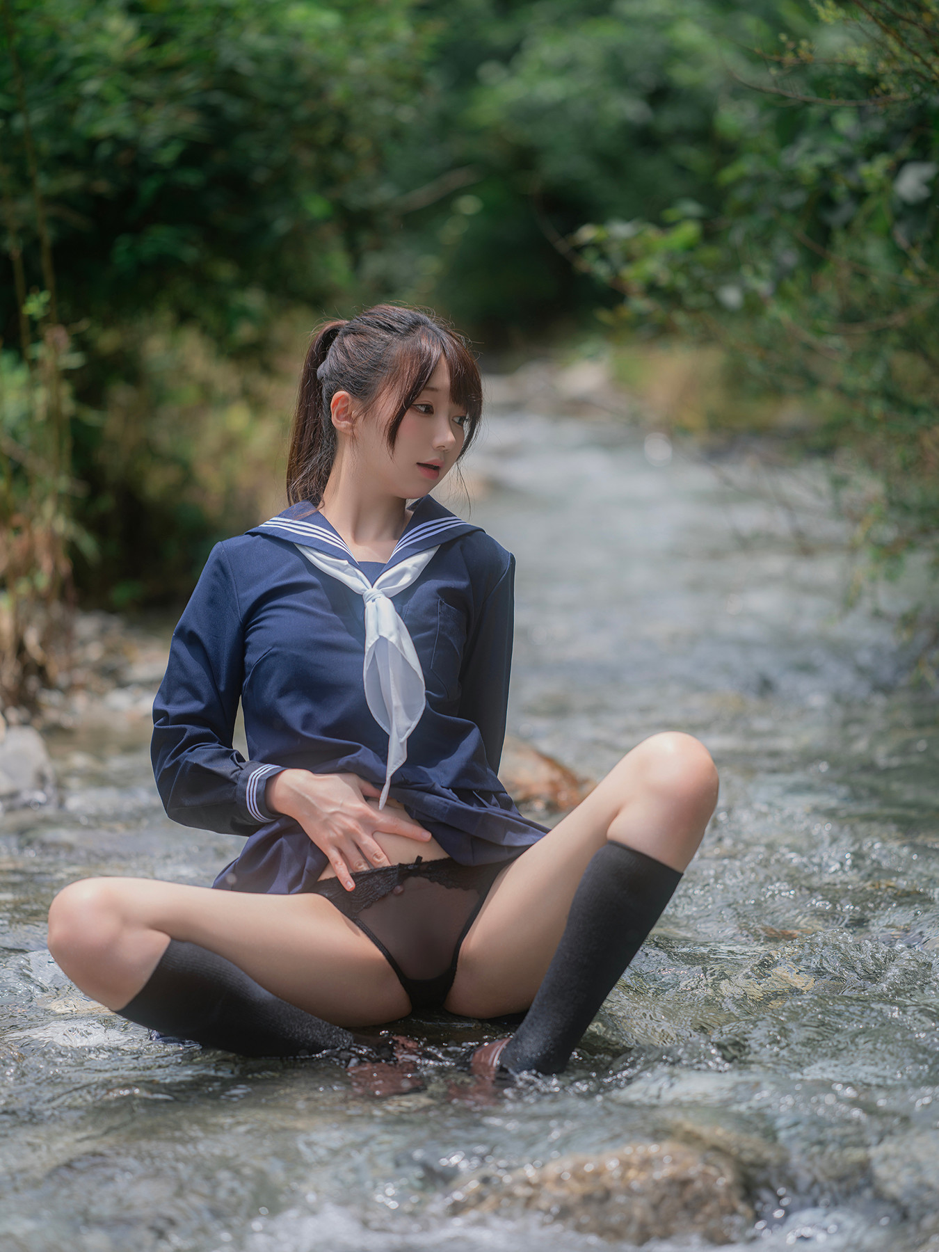 Cosplay Nagisa魔物喵 – 川で水遊び Set.01