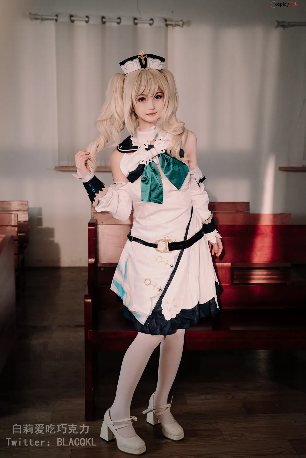 Blacqkl (白莉爱吃巧克力) cosplay Barbara – Genshin Impact
