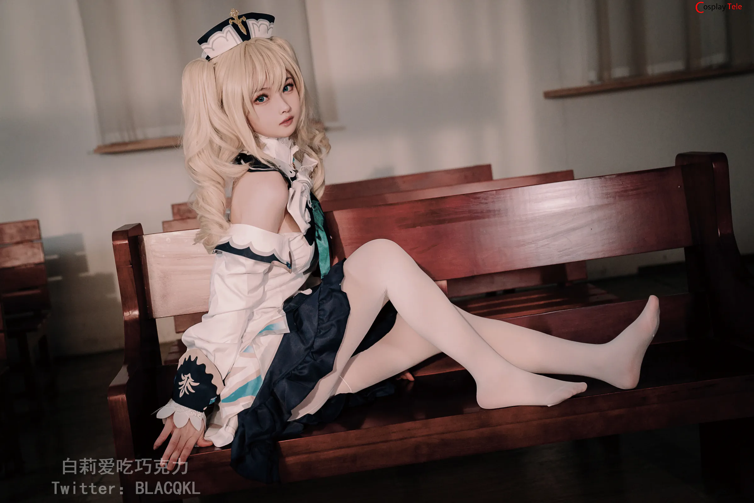 Blacqkl (白莉爱吃巧克力) cosplay Barbara – Genshin Impact