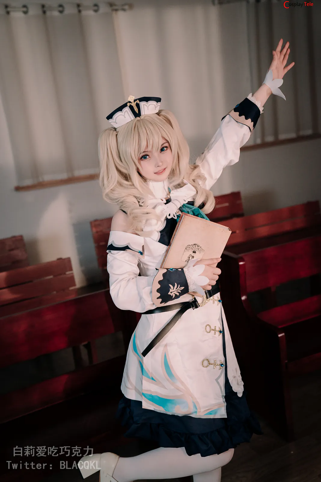 Blacqkl (白莉爱吃巧克力) cosplay Barbara – Genshin Impact