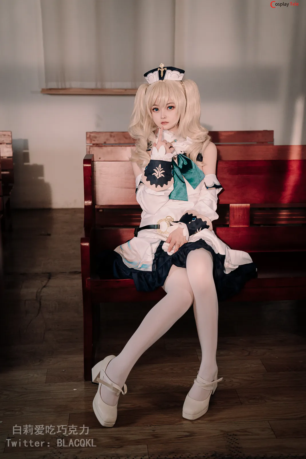 Blacqkl (白莉爱吃巧克力) cosplay Barbara – Genshin Impact