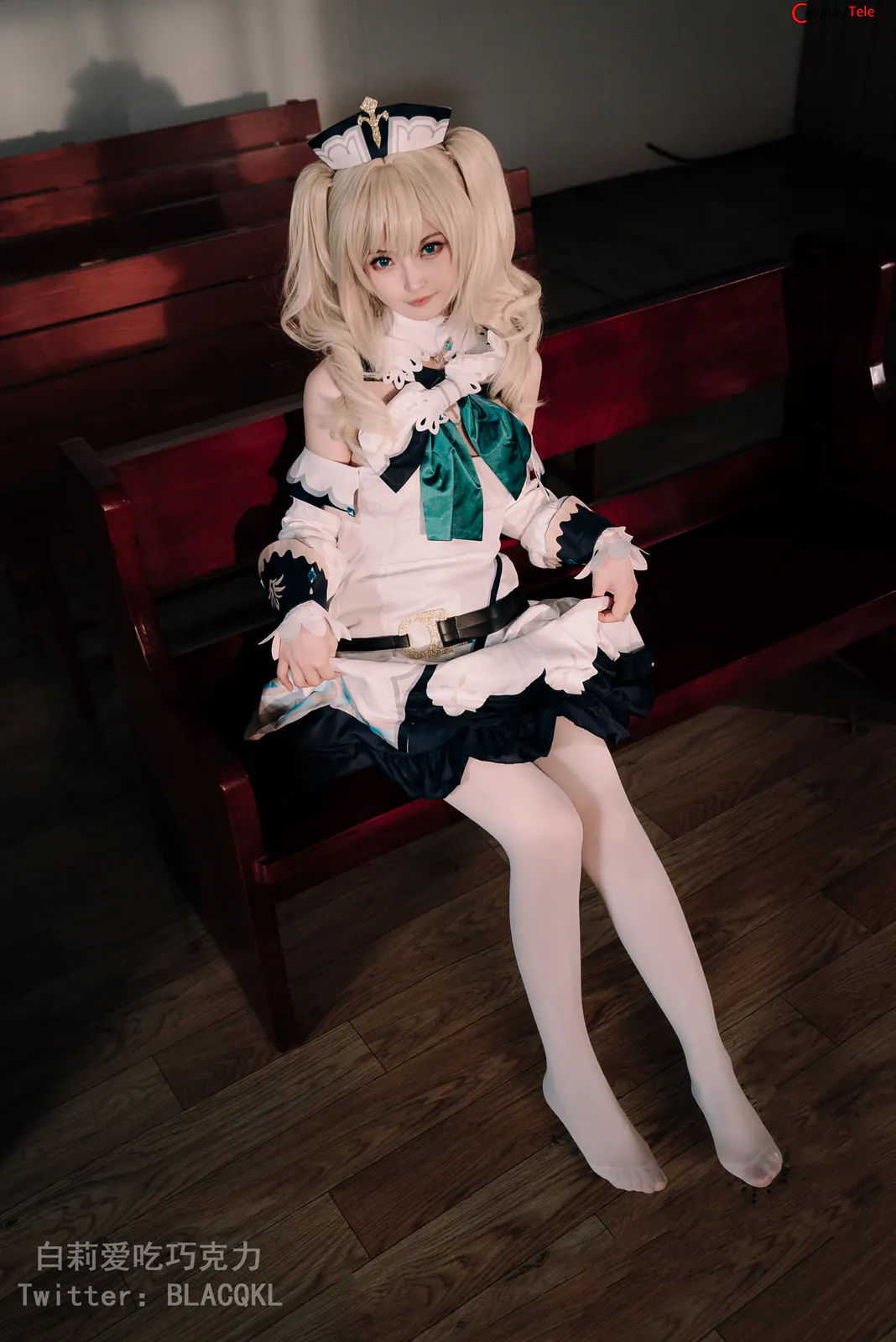 Blacqkl (白莉爱吃巧克力) cosplay Barbara – Genshin Impact