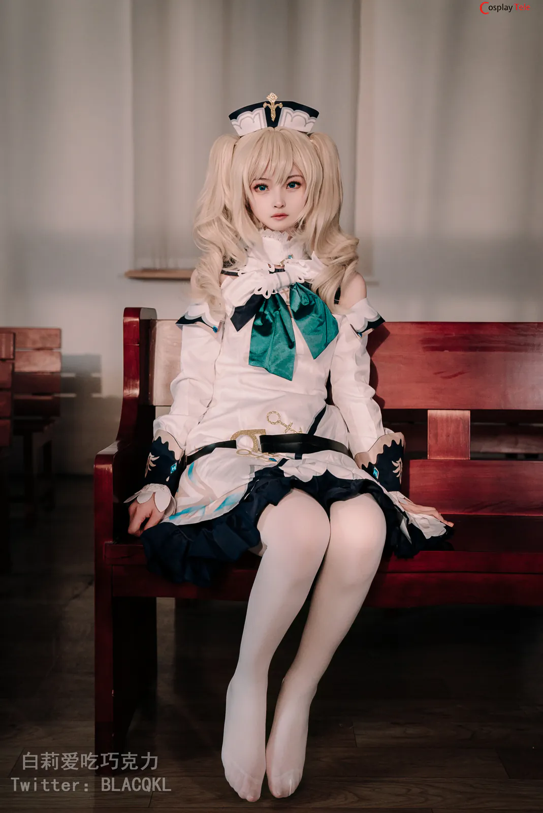Blacqkl (白莉爱吃巧克力) cosplay Barbara – Genshin Impact