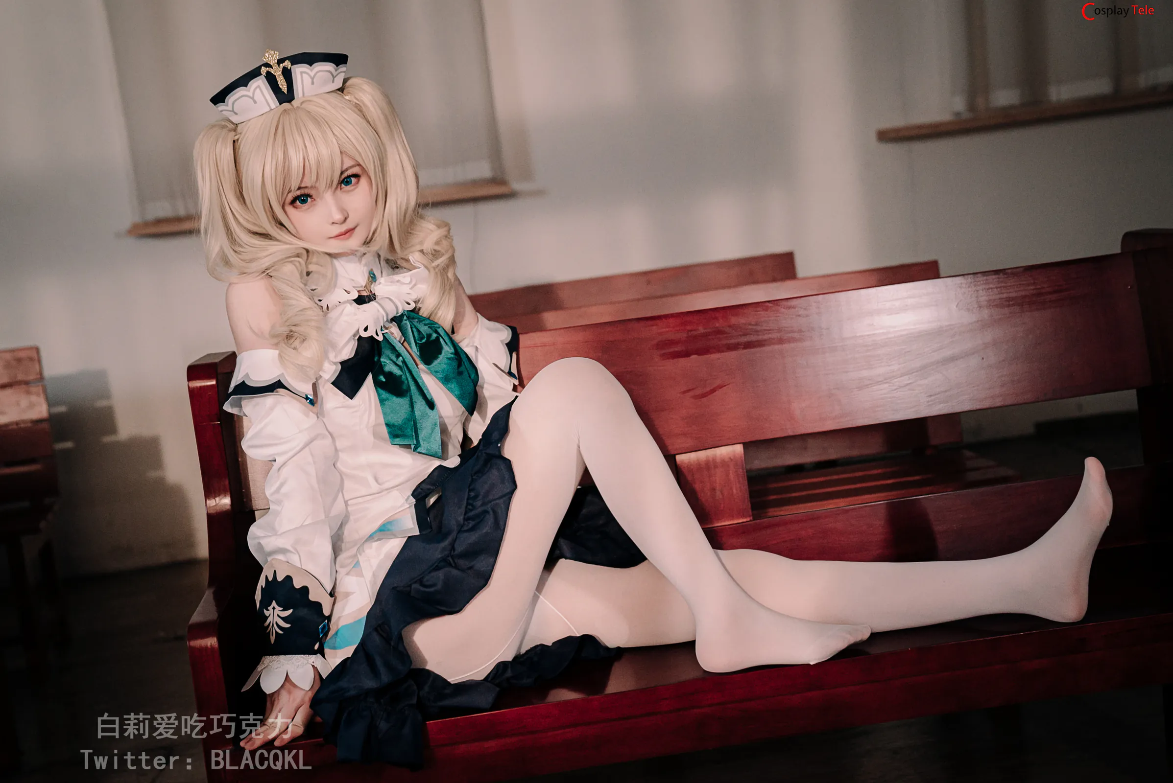 Blacqkl (白莉爱吃巧克力) cosplay Barbara – Genshin Impact