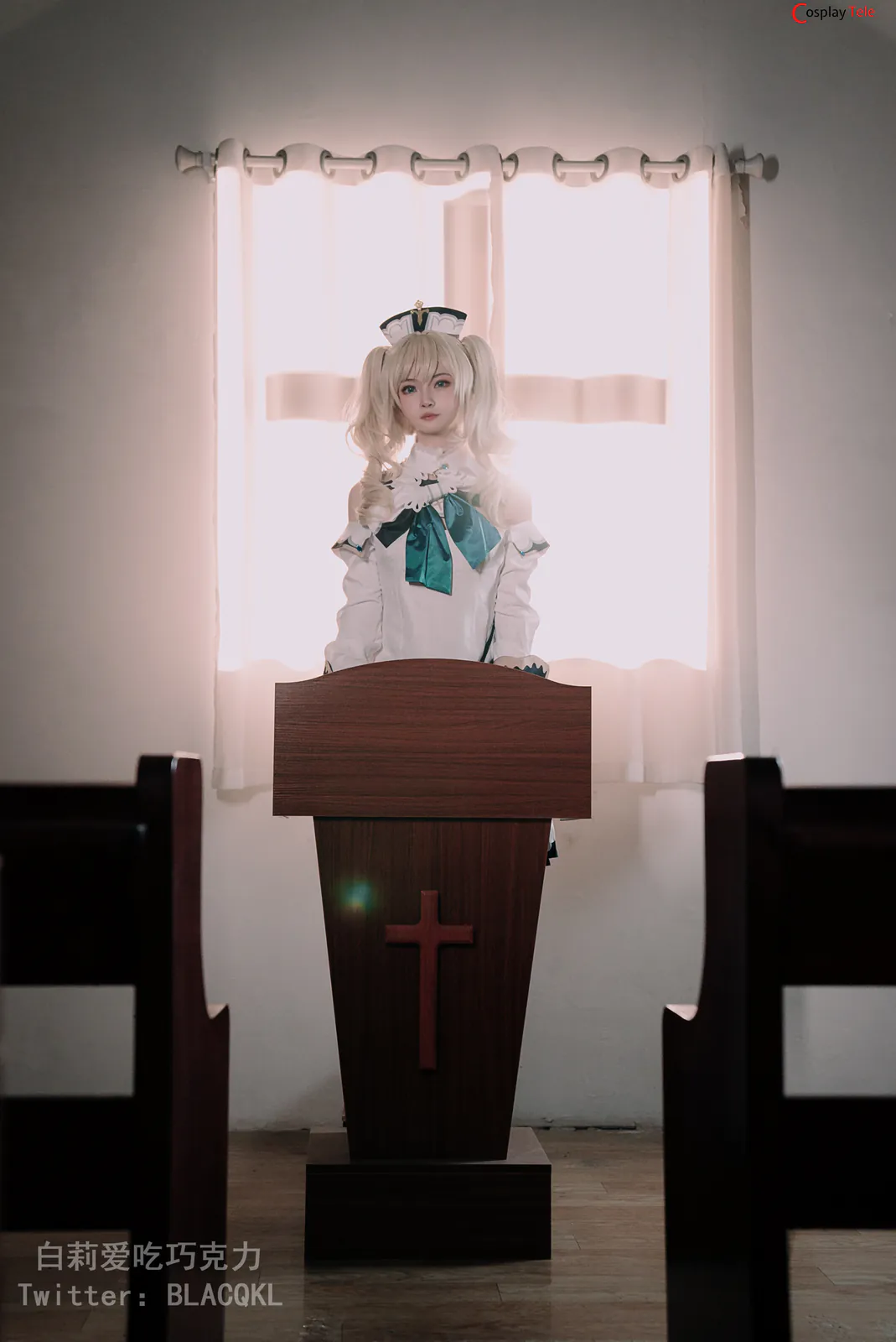 Blacqkl (白莉爱吃巧克力) cosplay Barbara – Genshin Impact